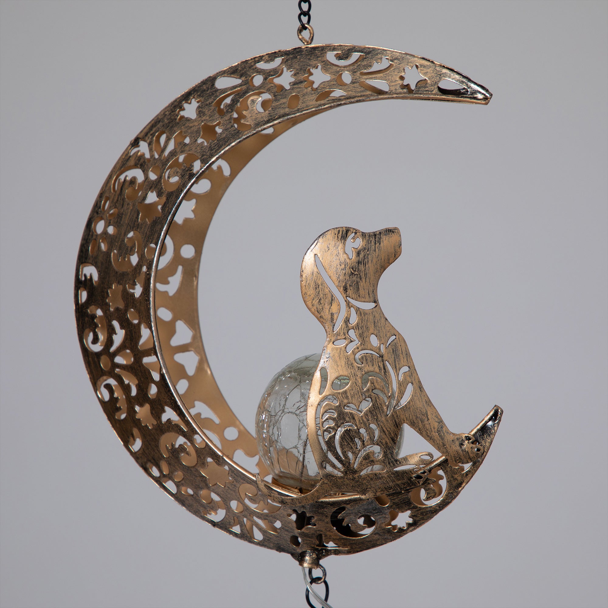 Pet Crescent Moon Solar Wind Chime、mySite、camillekostekn