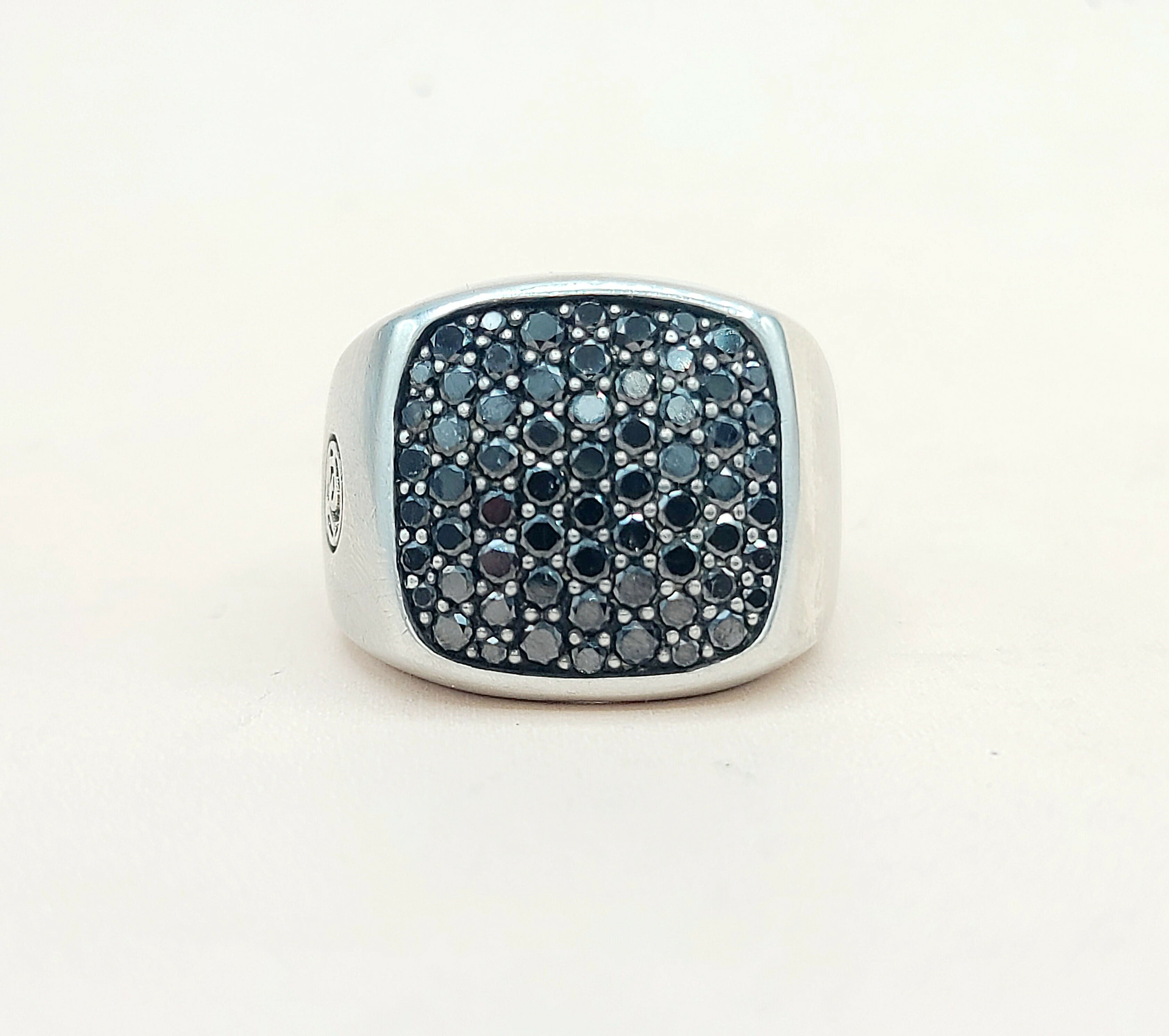 David Yurman Streamline Signet Ring Silver & Black Diamonds、mySite、hinf8tx79