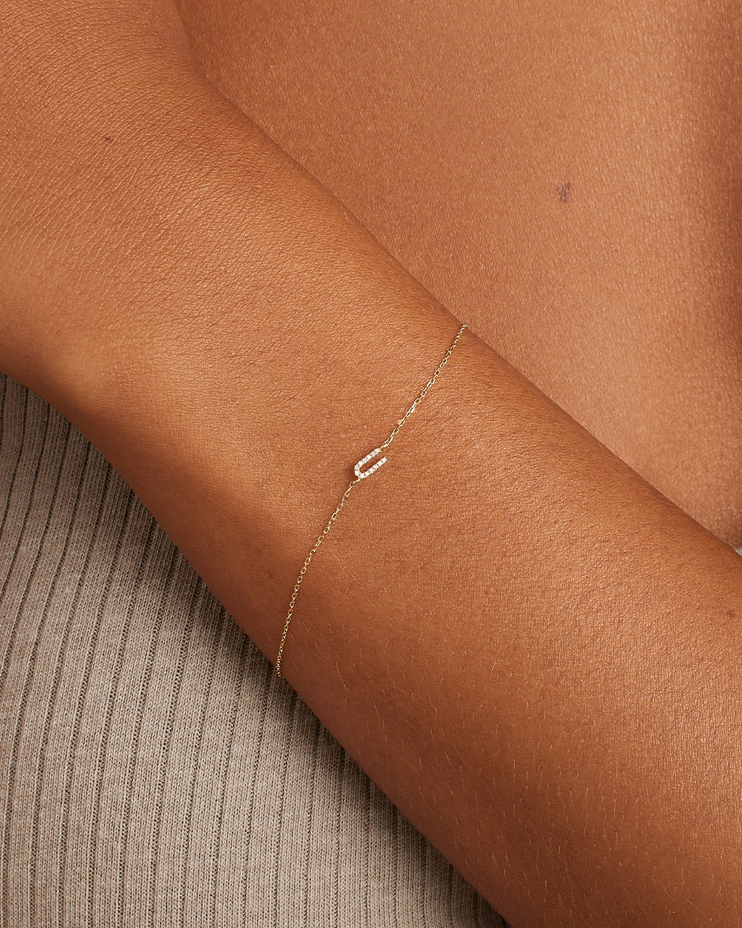 Diamond Pavé Alphabet Bracelet、mySite、hinf8tx79