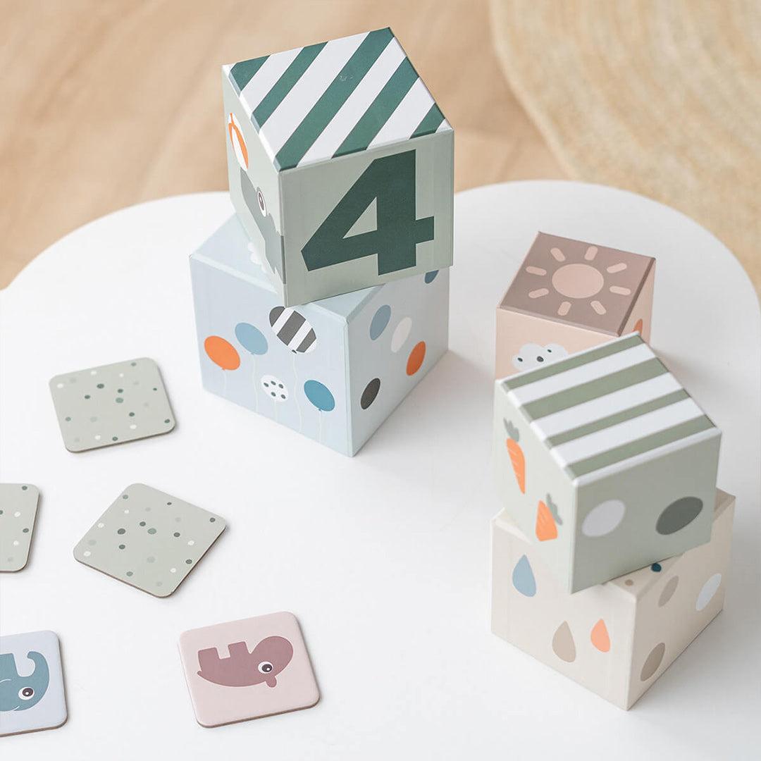 Done By Deer Stacking Cubes 5 pcs - Deer Friends Colour Mix、mySite、merchandisen