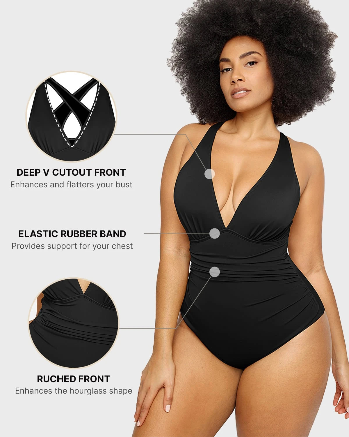 Smart Sculpt Plunge Cutout Swimsuit、mySite、bengalsvssteelers
