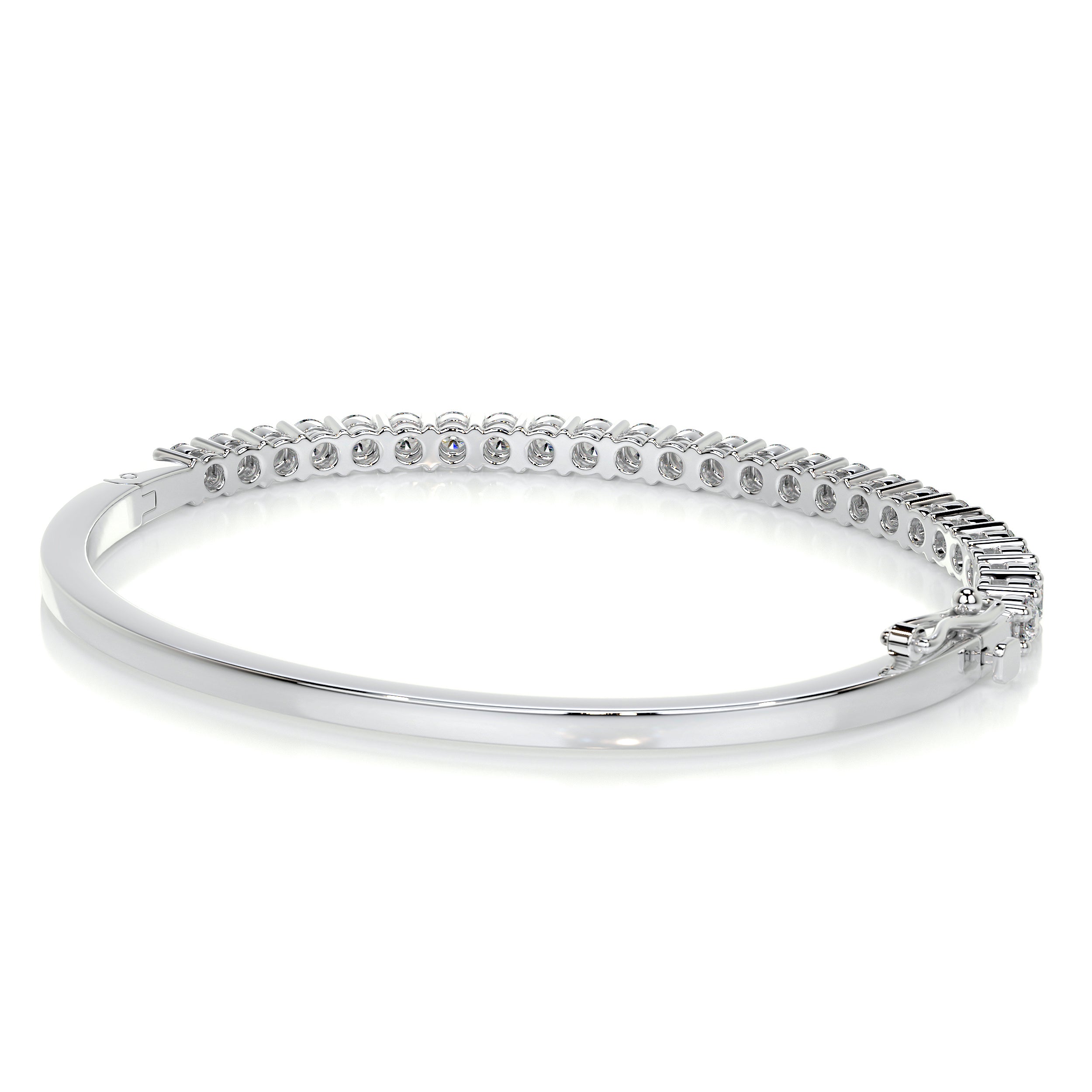 Karla Bangle Lab Grown Diamond Bracelet (2.5 Carat) -14K White Gold、mySite、hinf8tx79