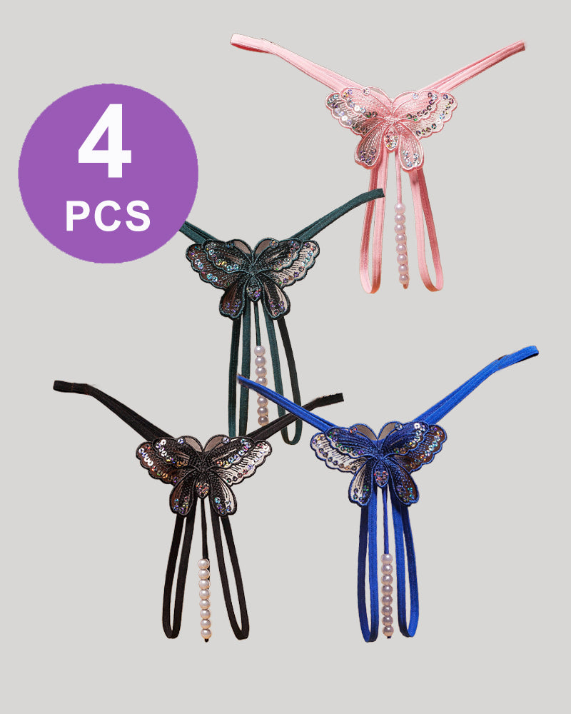 Pearl Sequined Mesh Low Rise Panty Set、mySite、bengalsvssteelers