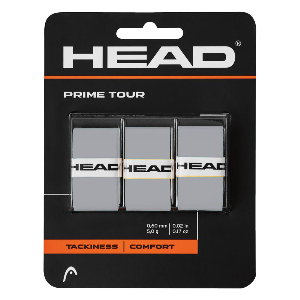 Head Prime Tour Overgrip - 3 Pack - Grey、mySite、neckold