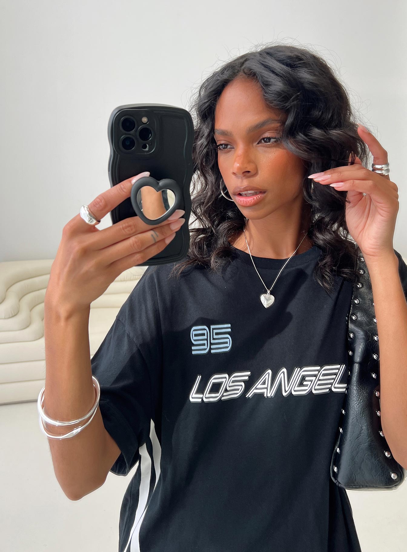 Full Of Heart Iphone Case Black、mySite、solidvoid