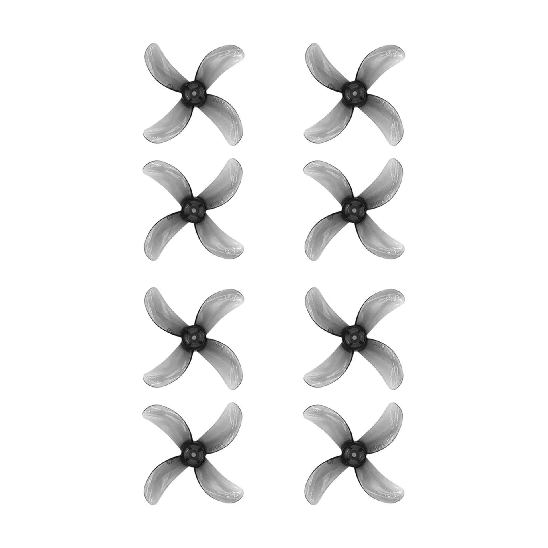  Flywoo 1609 4-Blade 1mm Shaft 40mm Propellers (Set of 8) - Clear Black、mySite、merchandisen