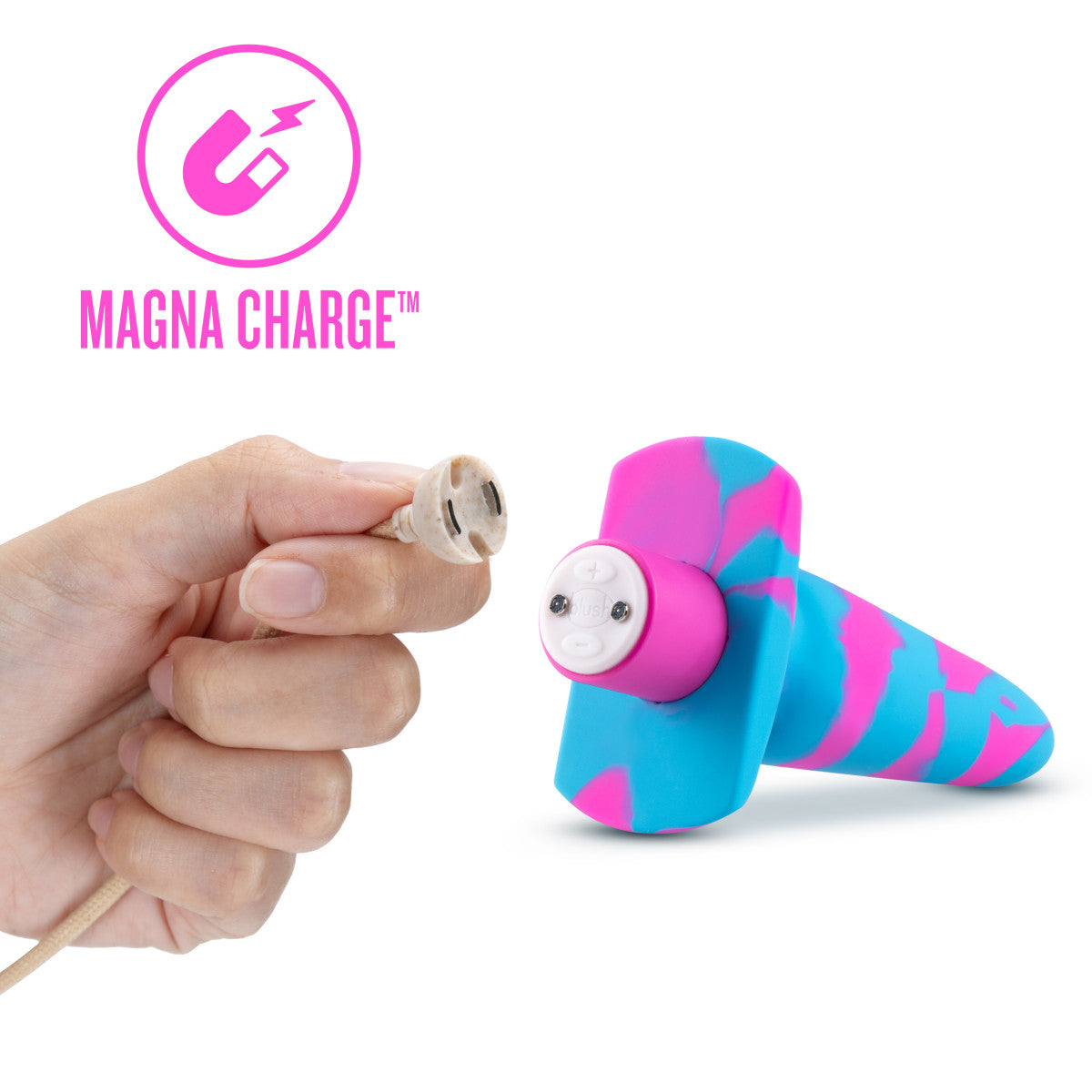 Avant By Blush® | Vibrotize Fuchsia: Artisan 5 Inch Powerful Vibrating Stayput™ Butt Plug - Elegantly Made with Smooth Ultrasilk® Purio™ Silicone、mySite、bottomscart