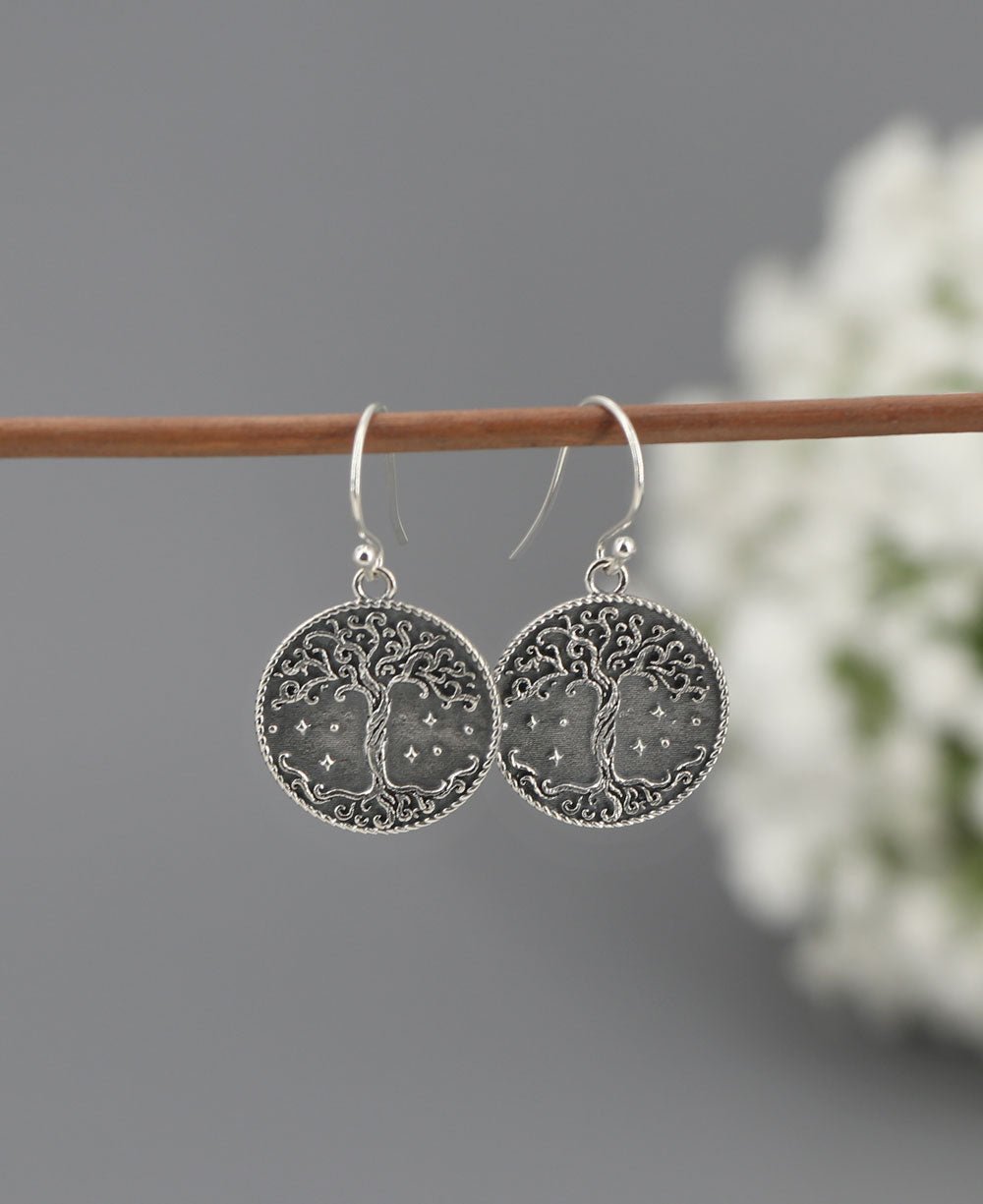 Sterling Silver Tree of Life Earrings、mySite、topwebapps
