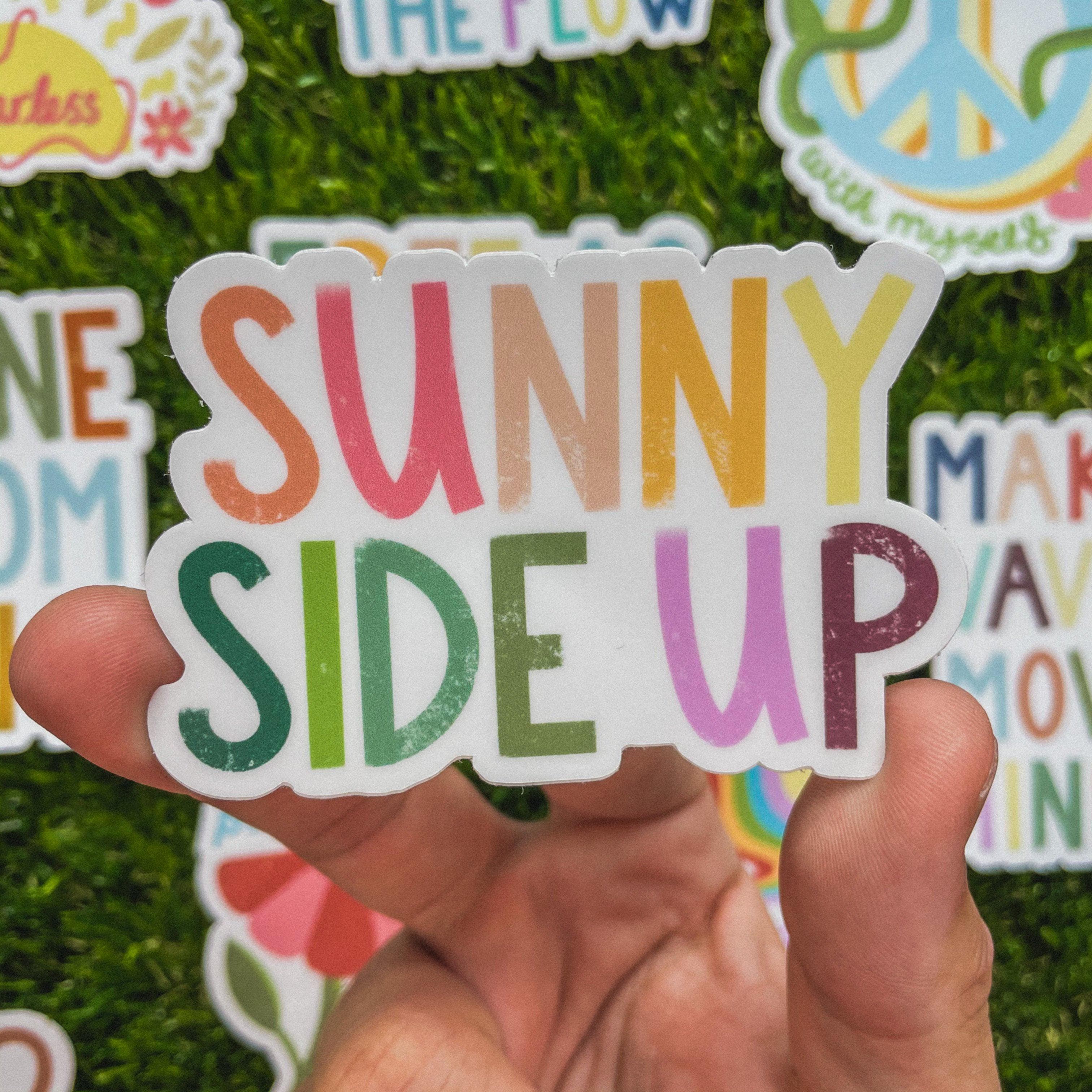 Sunny Side Up Positivity Lettering Sticker、mySite、elrpsem3k