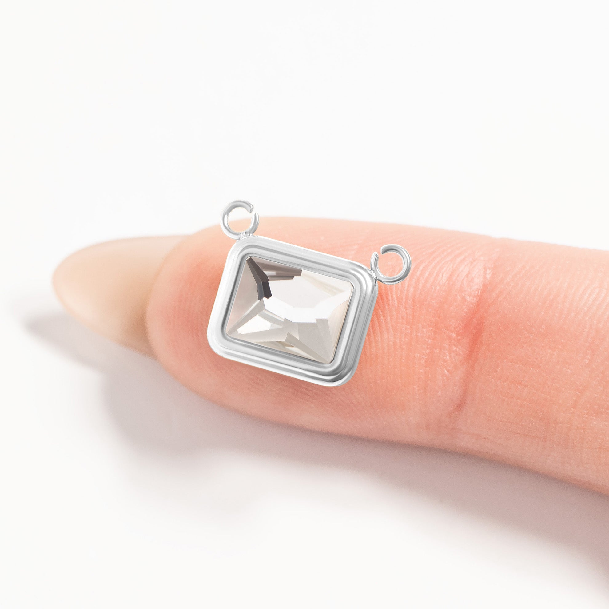 Stainless Steel Emerald Birthstone Connector Charm / PDL0262、mySite、dreamappss