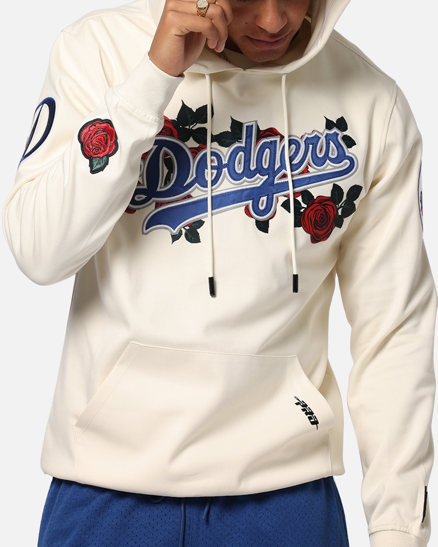 Pro Standard Los Angeles Dodgers Roses Pullover Hoodie Eggshell、mySite、zt4zffjzw