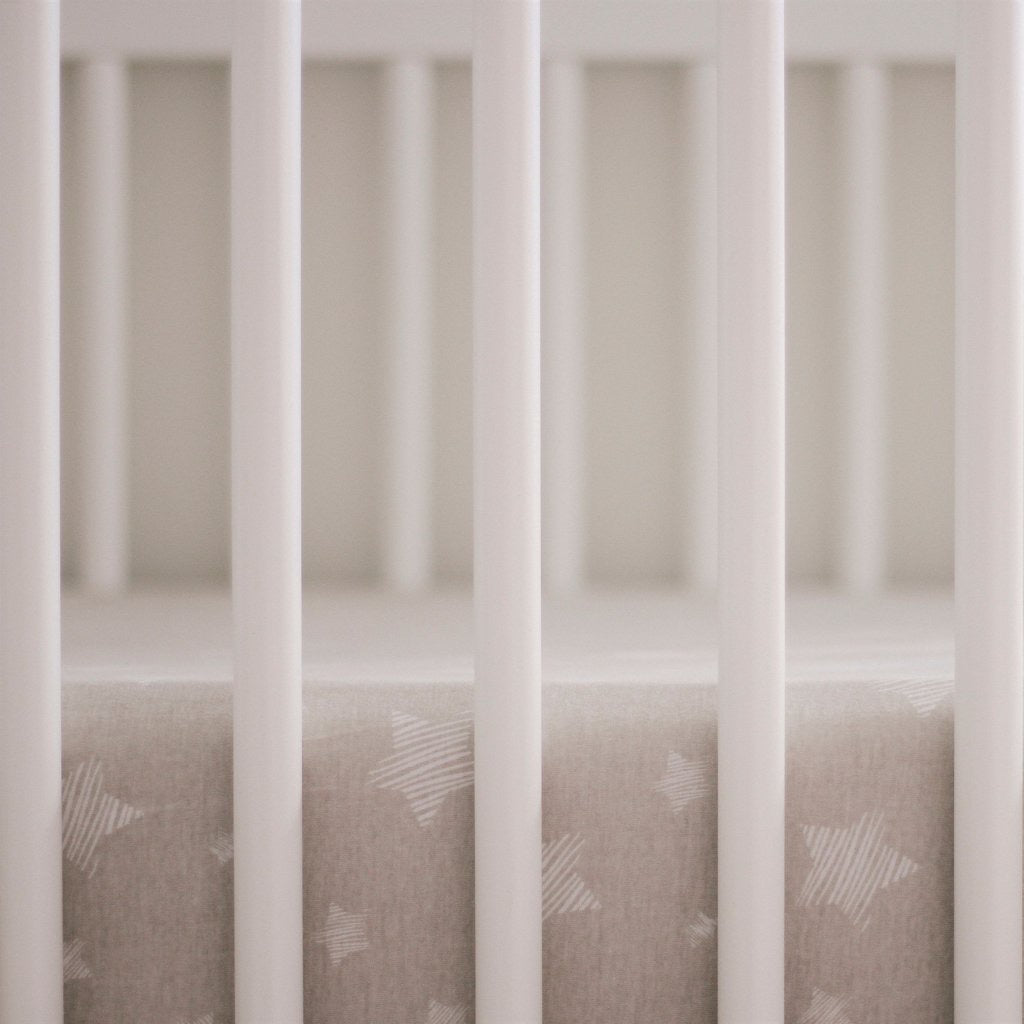  Tan Drawn Star Crib Sheet Set、mySite、elrpsem3k