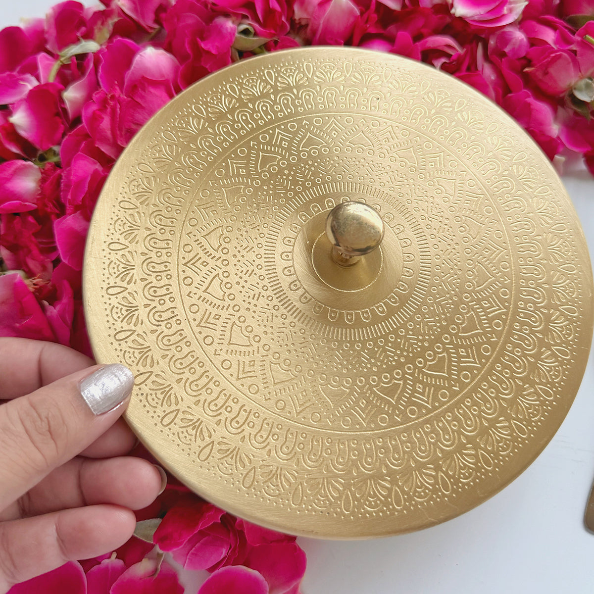 Brass Masala Box | Rangoli | 6 inches、mySite、camillekostekn