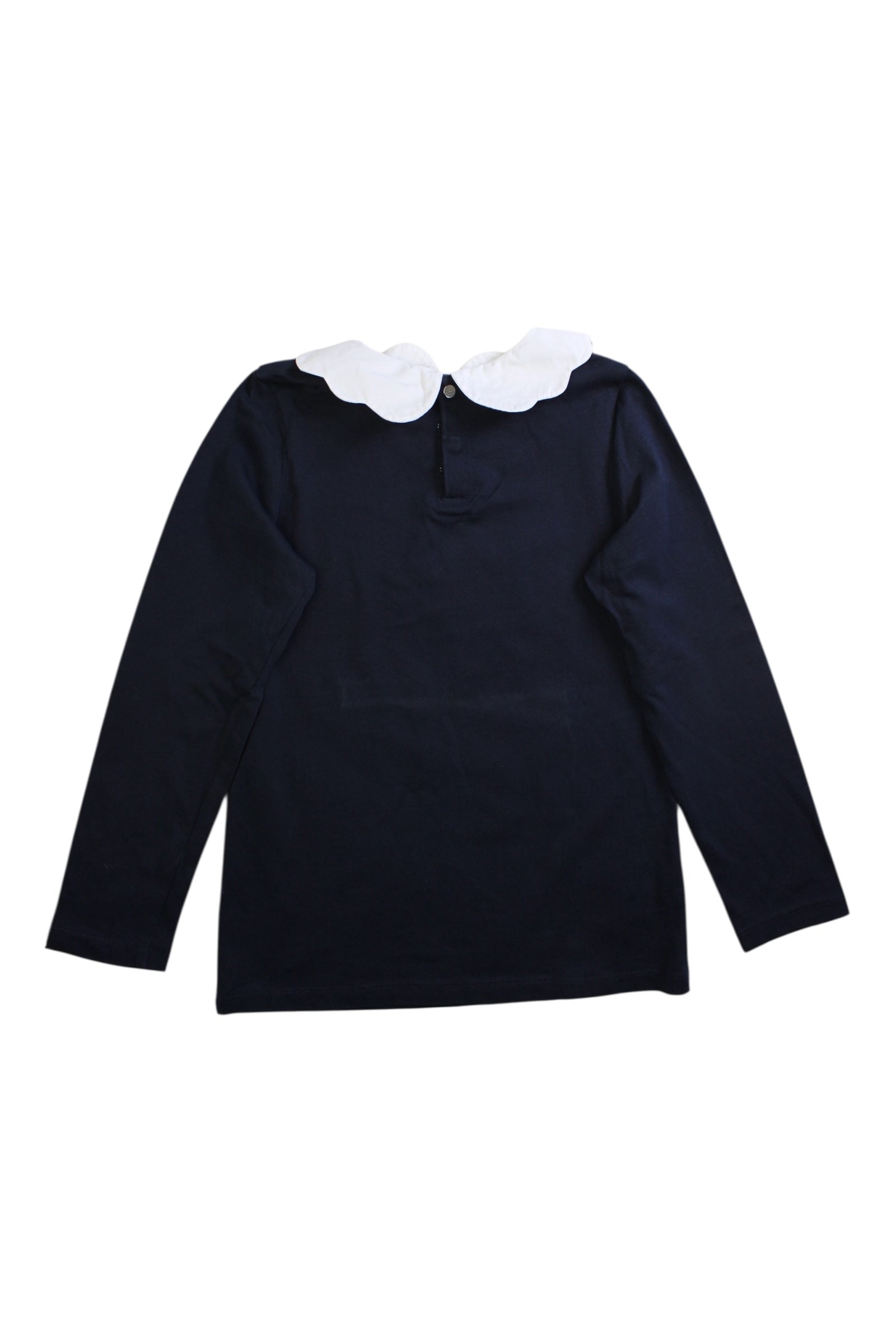 Jacadi Scalloped Collar Long Sleeve Top 8Y、mySite、g9winljtr