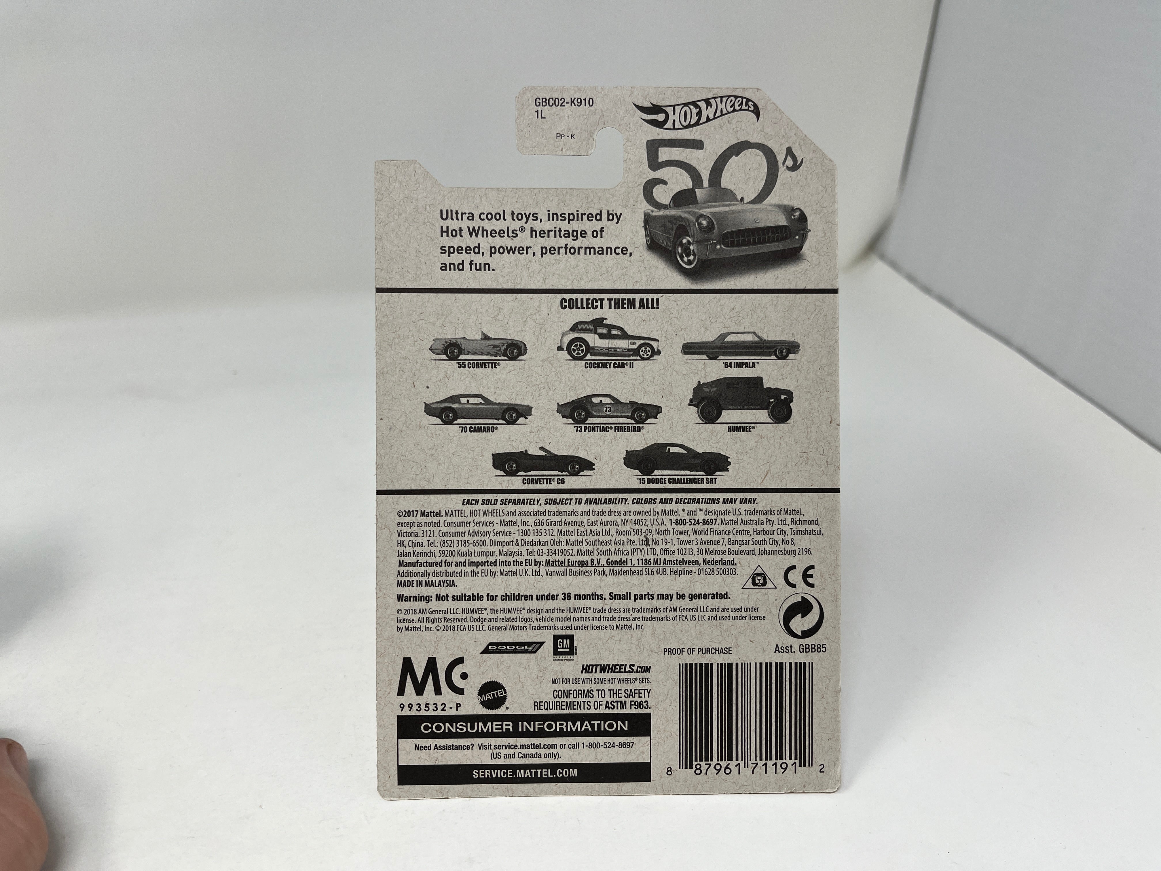 '55 Corvette * Hot Wheels Decades Throwback * Blue、mySite、hgirdovlk