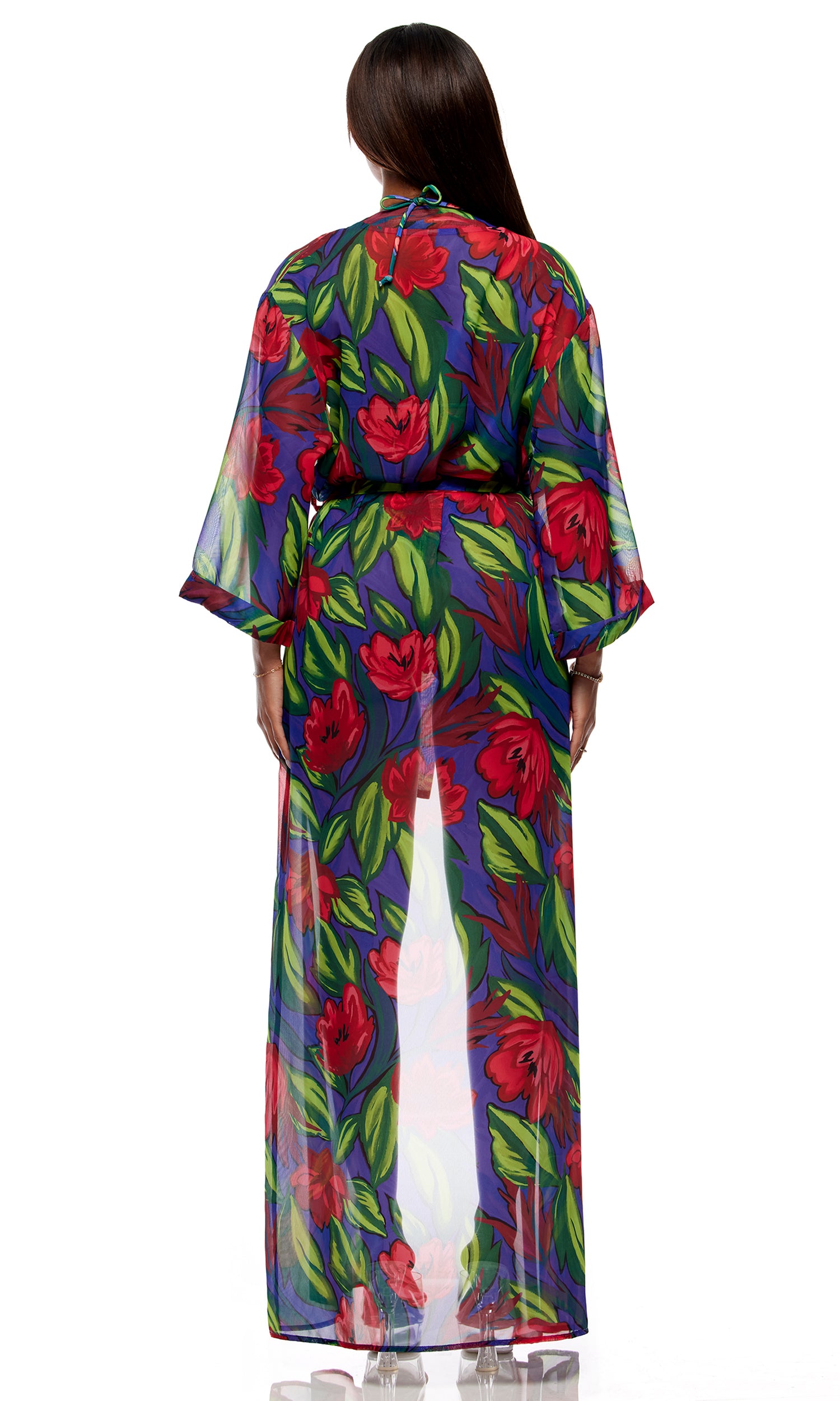 Termoli Mesh Pool Kimono - Painted Flora、mySite、bengalsvssteelers