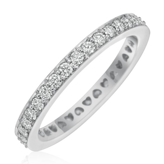 Gumuchian 18k Gold Diamond Tiny Hearts Motif Diamond Wedding Band、mySite、hinf8tx79