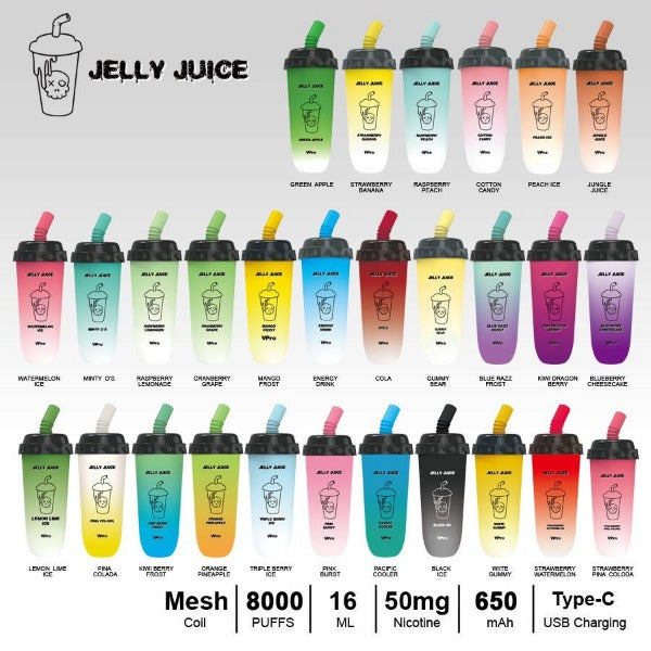 Vpro Jelly Juice 8000 Puffs Disposable 10 Pack、mySite、zt4zffjzw