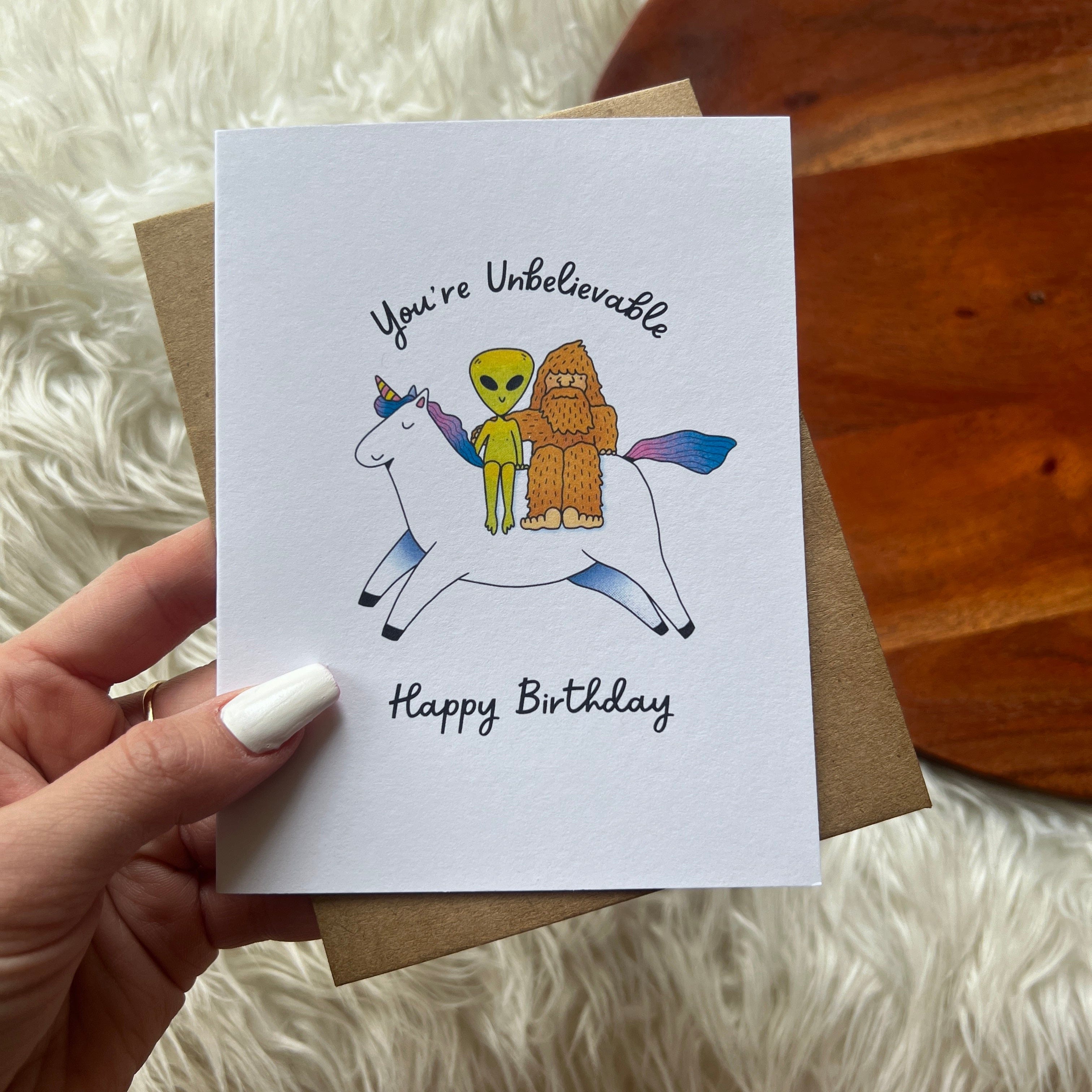  You're Unbelievable Cryptid Birthday Card、mySite、ghnorth