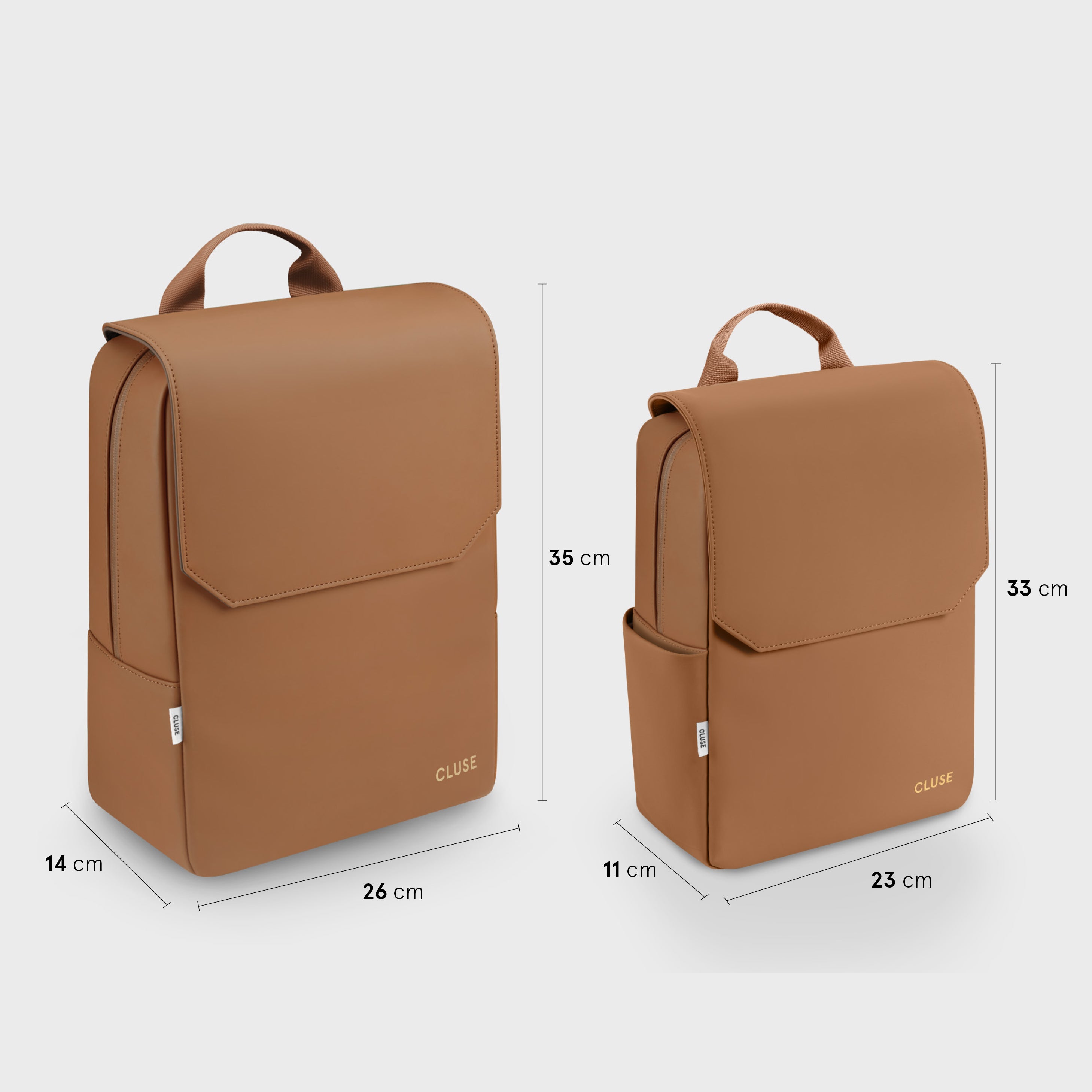  Nuitée Petite Backpack, Camel, Gold Colour