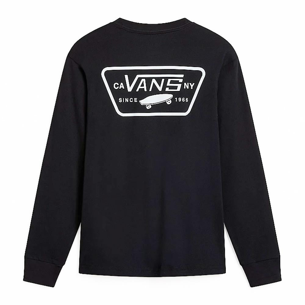  Vans Kids Full Patch Back Long Sleeve T-shirt - Black/White、mySite、merchandisen