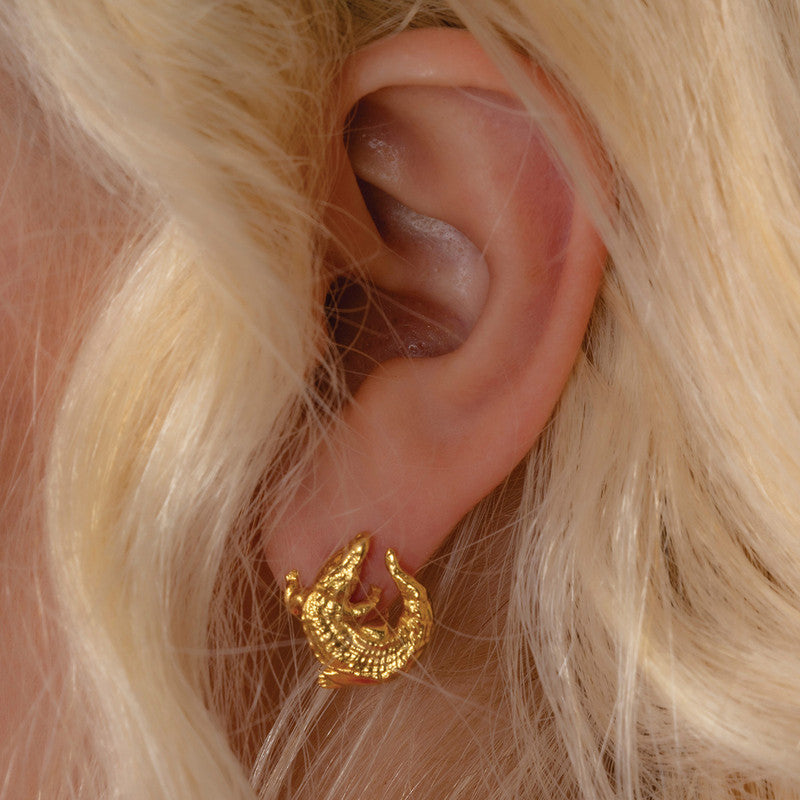 Croc Stud Earrings | 14K Gold Plated、mySite、camillekostekn
