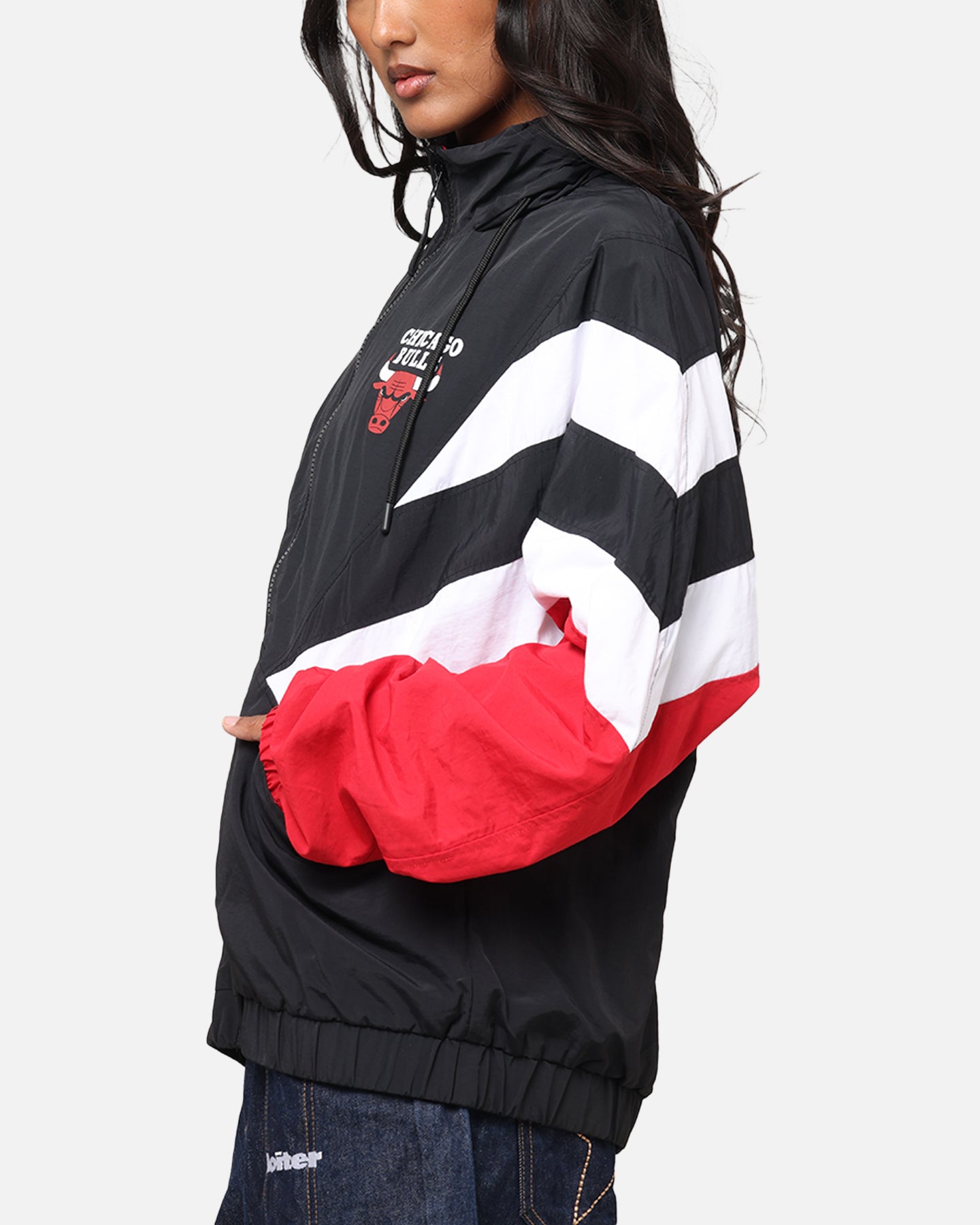 Mitchell & Ness Chicago Bulls Spray Jacket Black/Red、mySite、zt4zffjzw