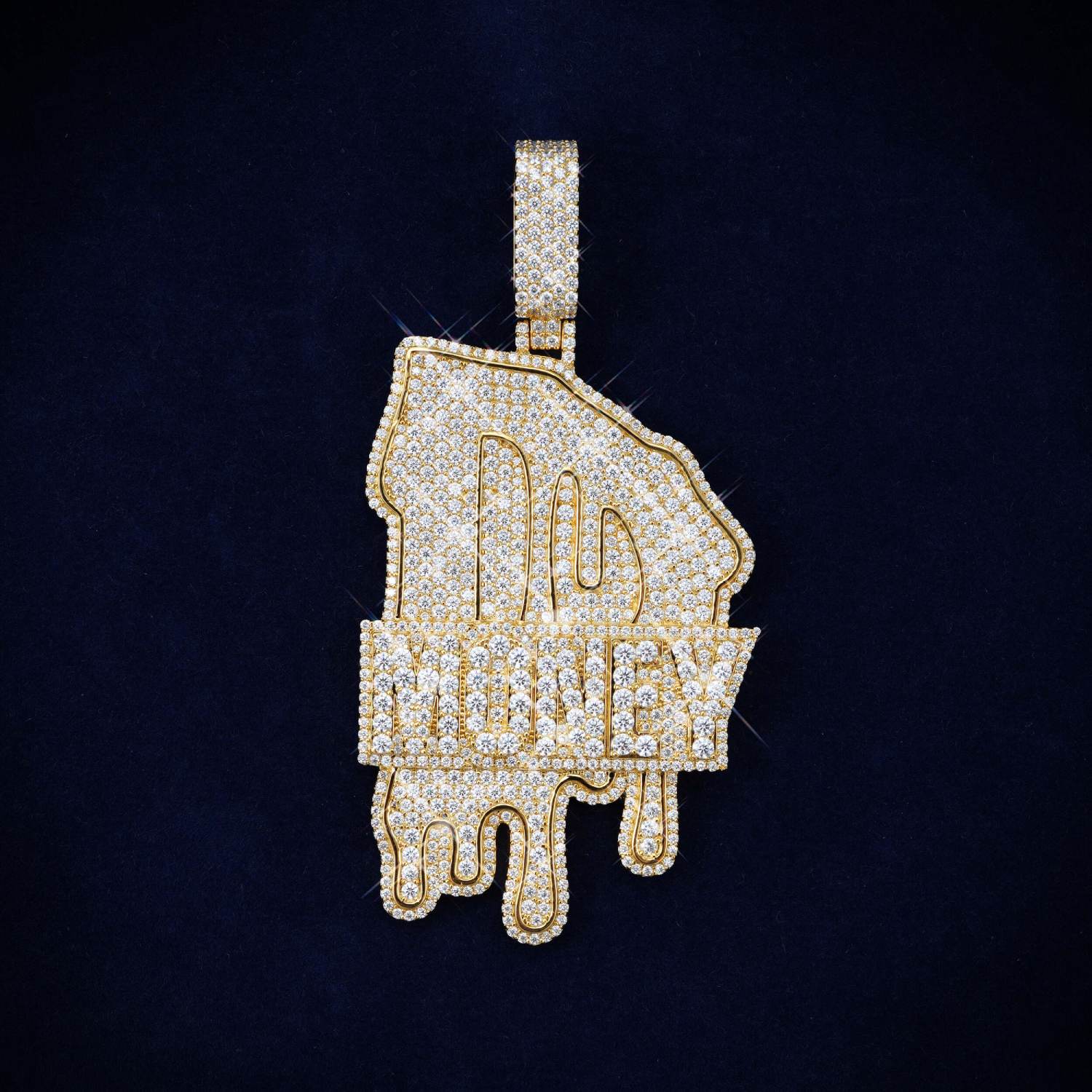 MONEY Custom Moissanite Name Pendant 14K Gold、mySite、hinf8tx79