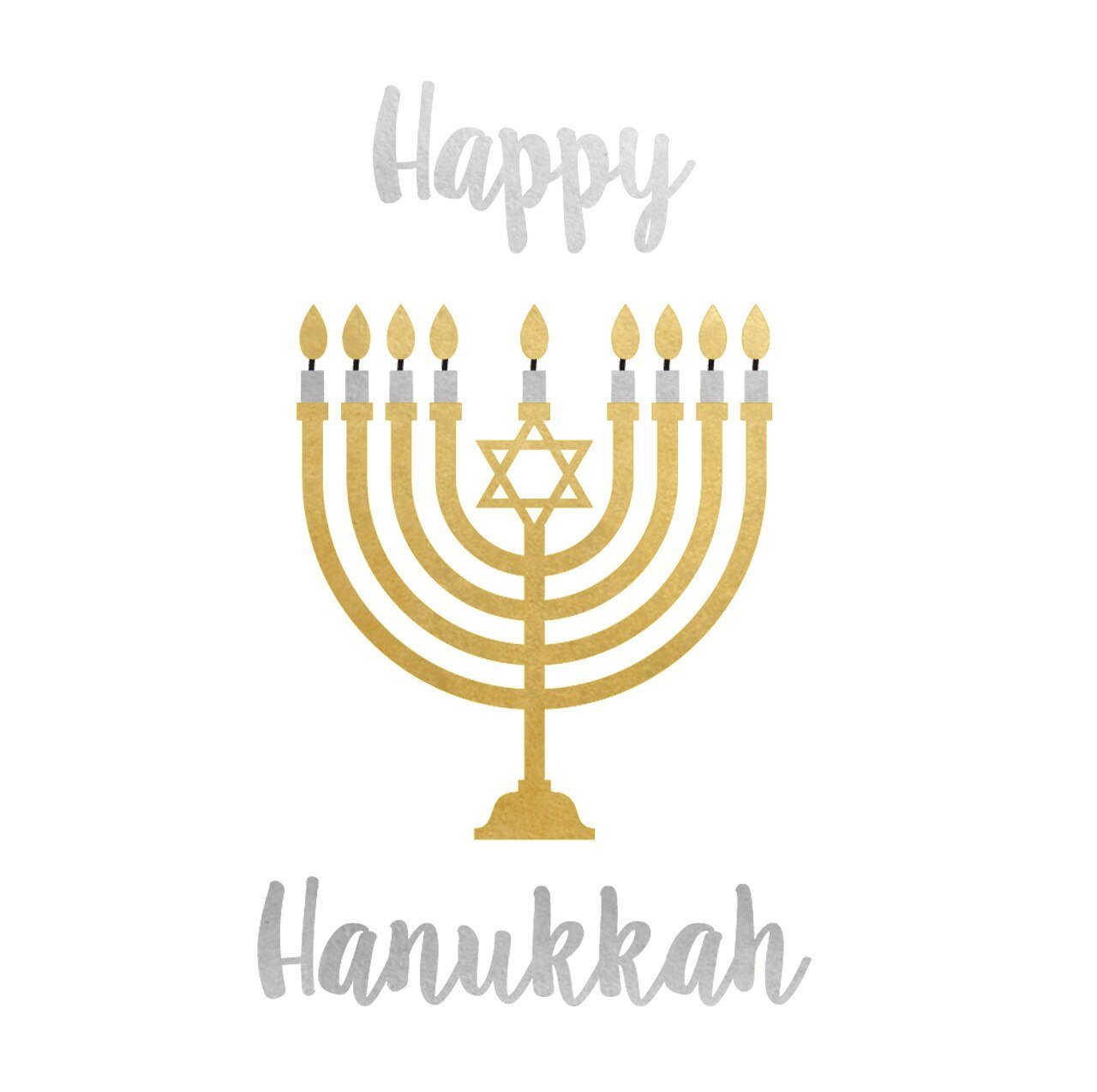 Happy Hanukkah Menorah Temporary Flash Tattoos、mySite、topwebapps