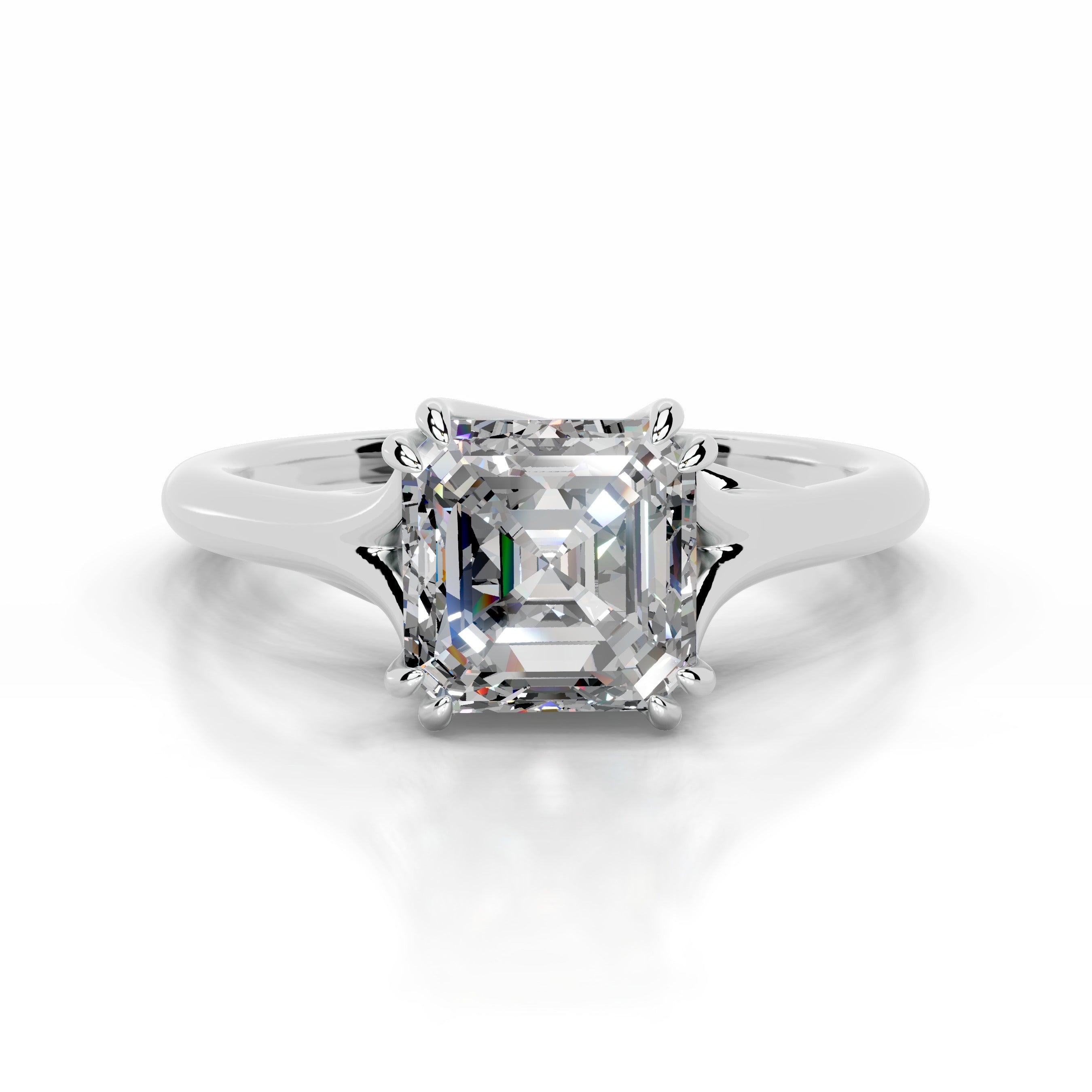 Billie Moissanite Ring - 14K White Gold、mySite、hinf8tx79