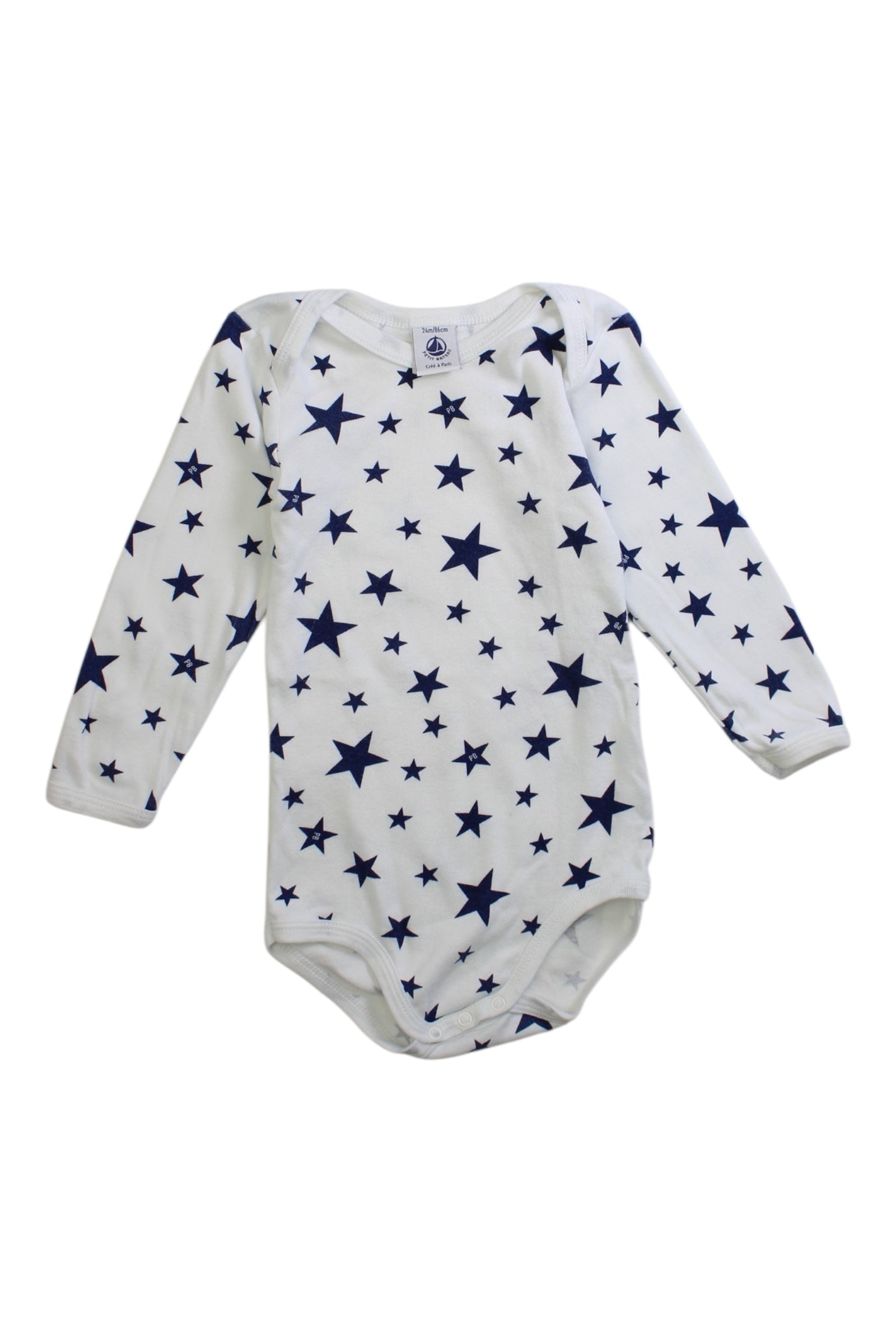 Petit Bateau Star Print Long Sleeve Bodysuit 2T、mySite、g9winljtr