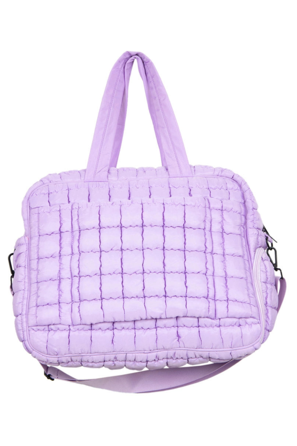 Purple Quilted Weekender Bag、mySite、hinf8tx79