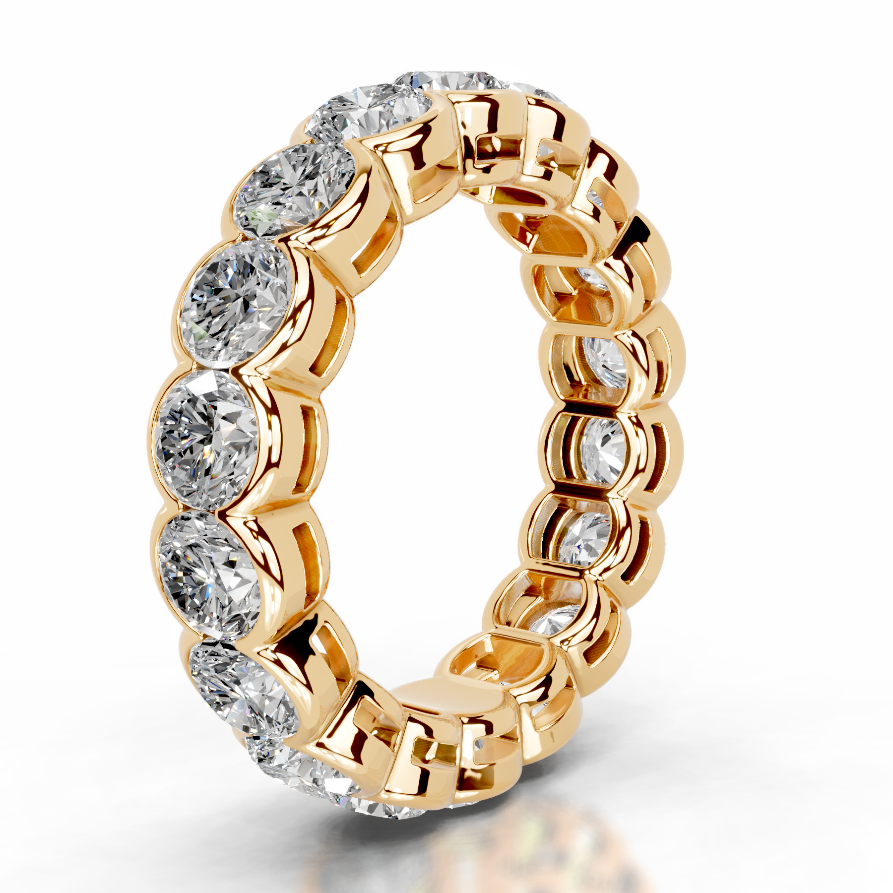 Velinda Lab Grown Diamond Wedding Ring (4 Carat) -18K Yellow Gold、mySite、hinf8tx79