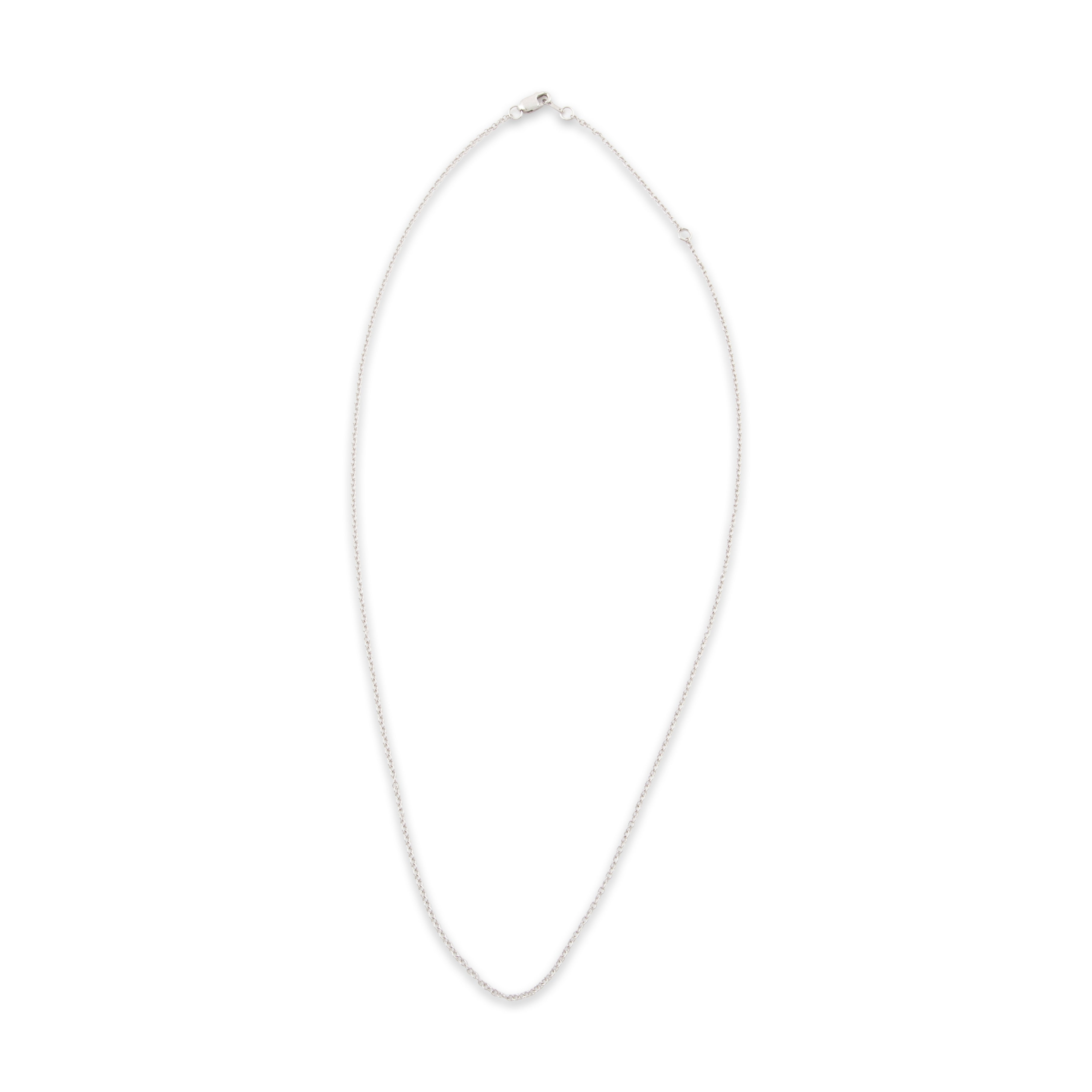Estate 14k White Gold Cable Chain Necklace 16-18、mySite、hinf8tx79