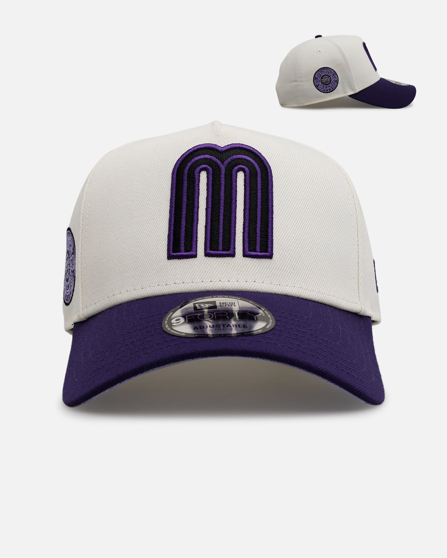 New Era Mexico National Baseball Team 'Purple Haze 2.0' 9FORTY A-Frame Snapback Chrome/Purple、mySite、zt4zffjzw