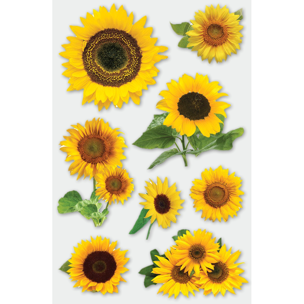  Sunflowers 3-D Stickers、mySite、ghnorth