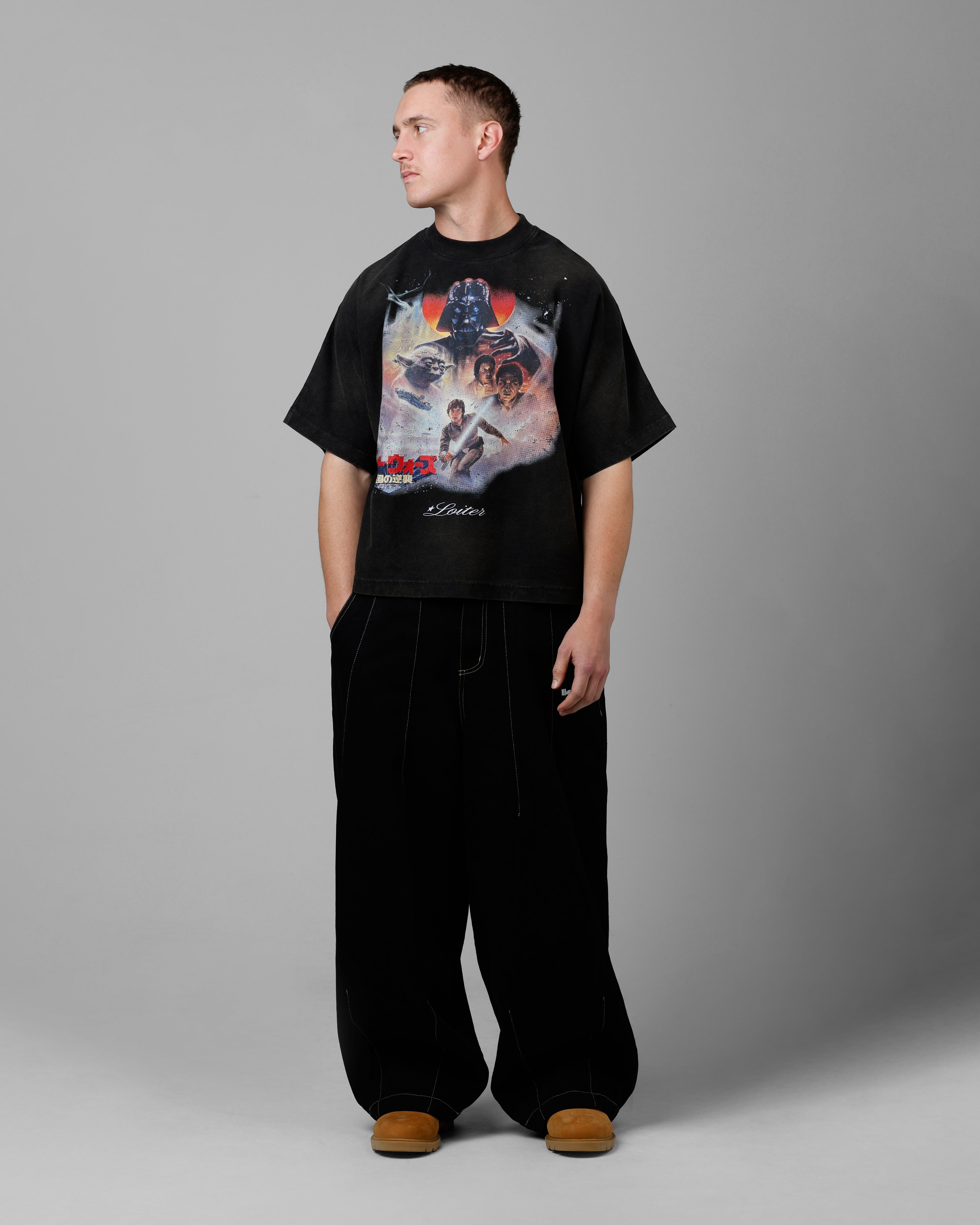 Loiter Star Wars Vintage T-Shirt Washed Black、mySite、zt4zffjzw