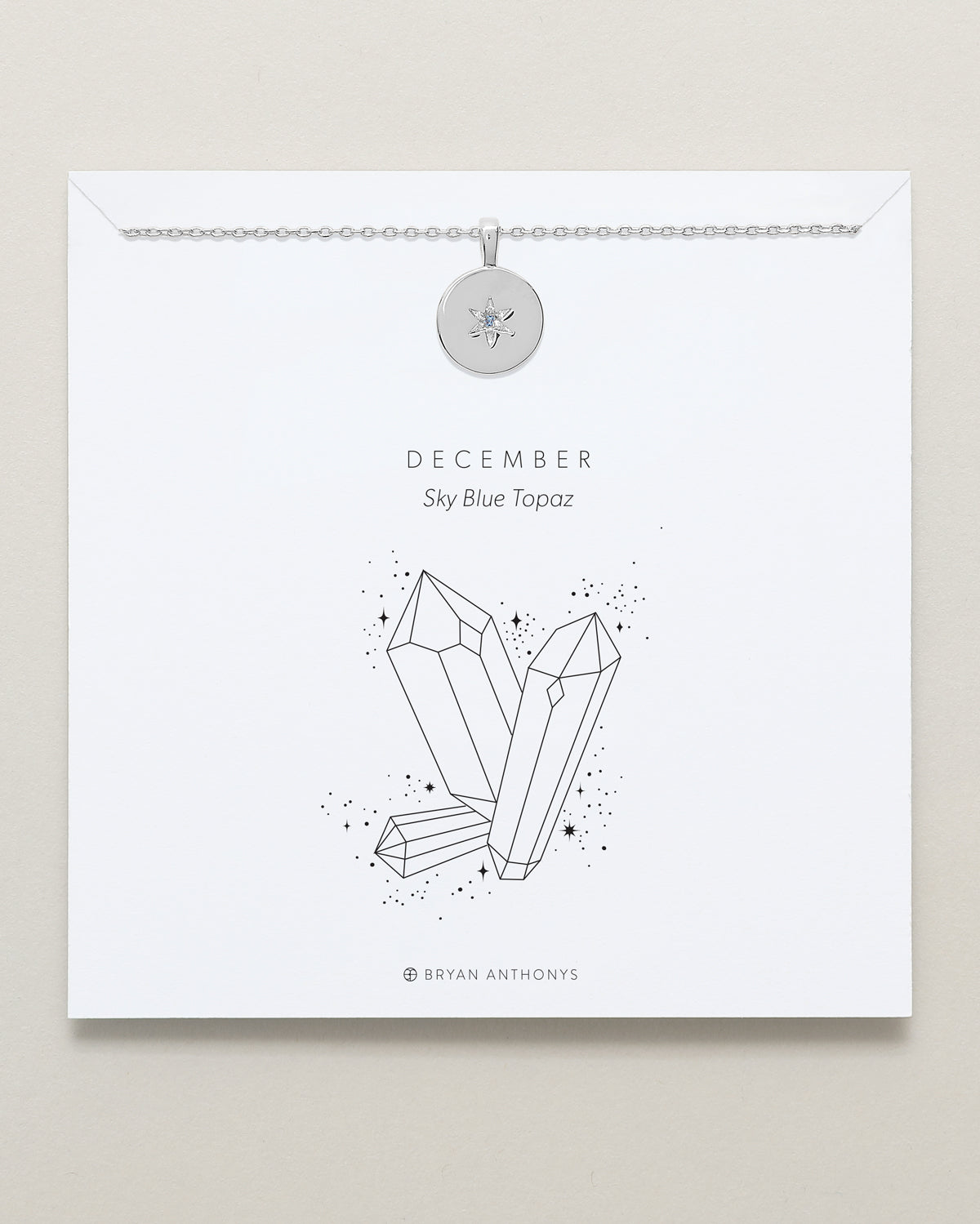 Birthstone Pendant Necklace — Sky Blue Topaz、mySite、hinf8tx79