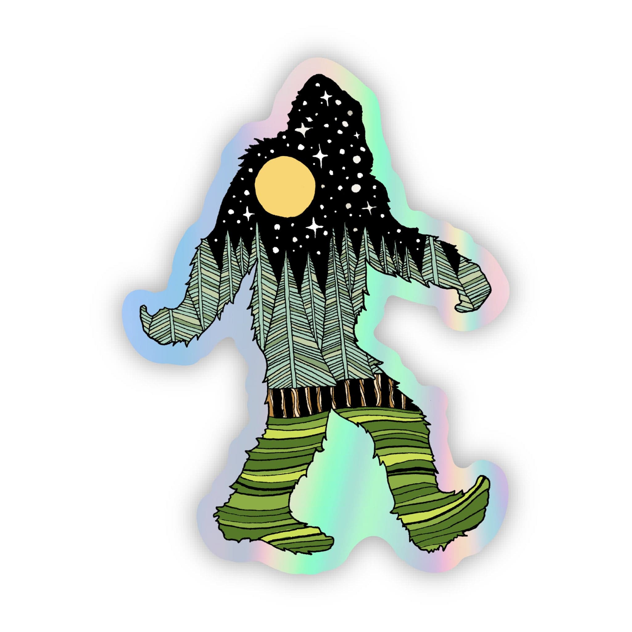  Holographic Big Foot Wilderness Sticker、mySite、ghnorth