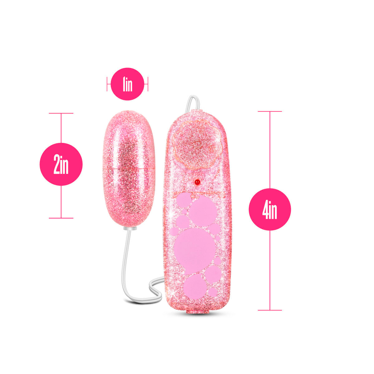 B Yours By Blush® | Glitter Power Bullet Pink 2.25-Inch Vibrating Bullet、mySite、bottomscart