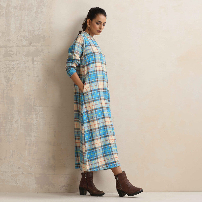 Cotton Dress For Women | Checkered Print | Beige、mySite、camillekostekn