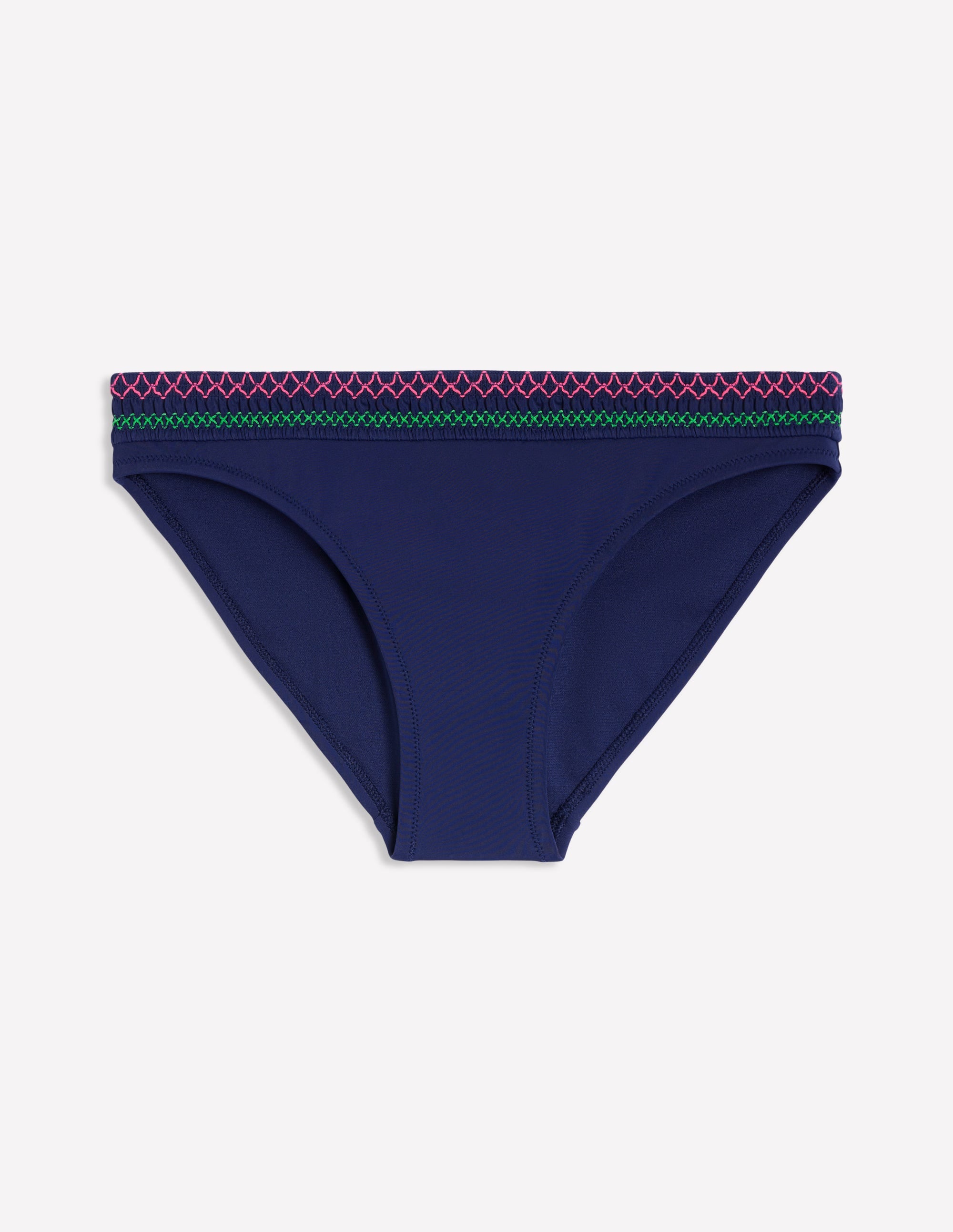  Skyros Smocked Bikini Bottoms-Navy、mySite、ashleygrahame