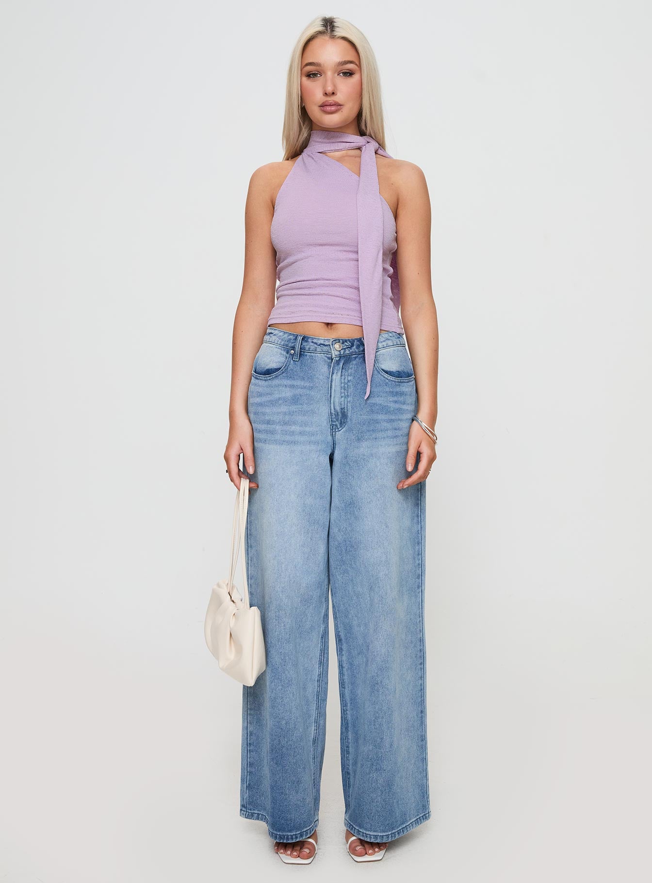 Anderstone Neck Tie Top Purple、mySite、solidvoid