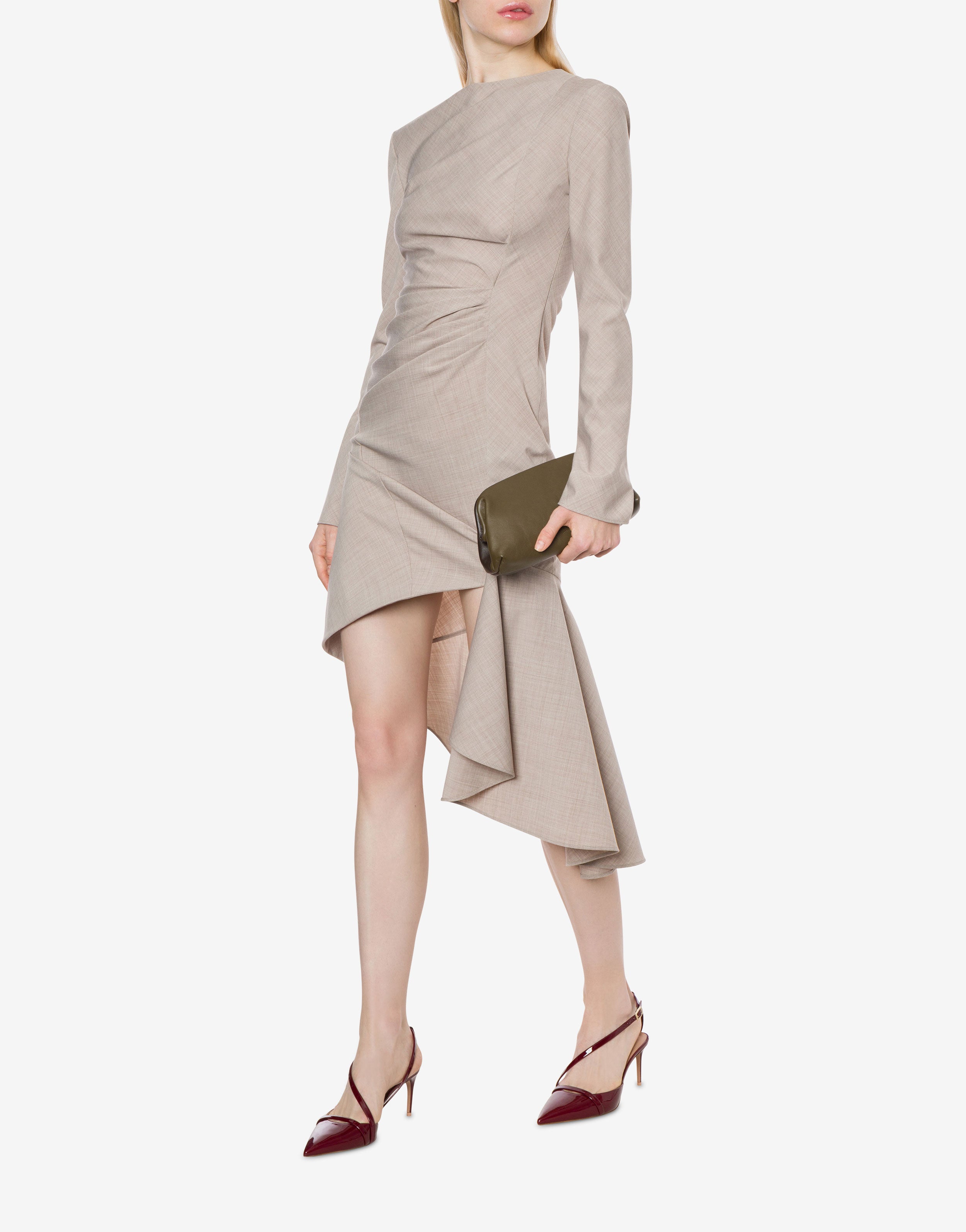 Abito asimmetrico in tropical wool、mySite、aoinhome