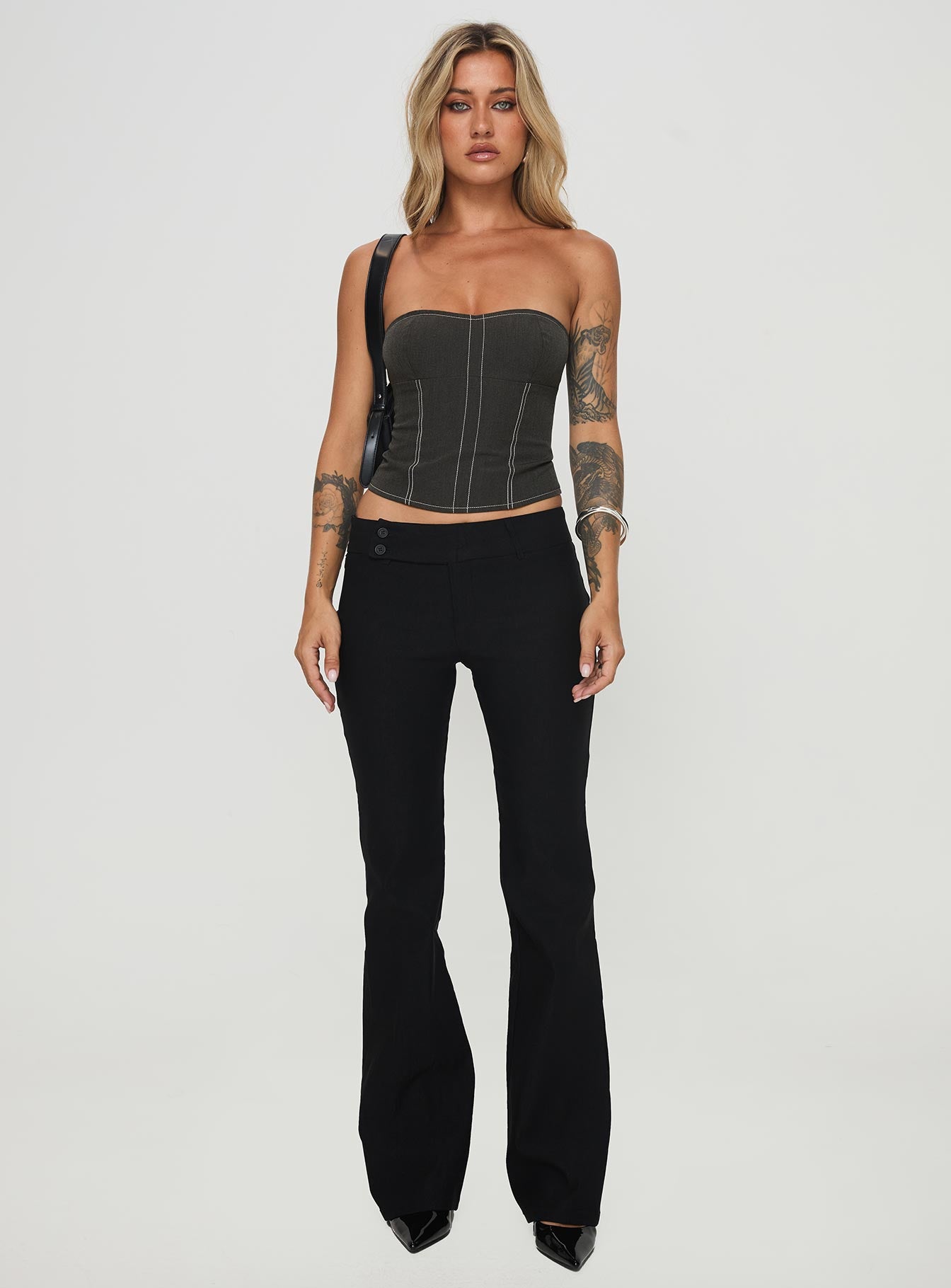 Vacke Strapless Top Grey、mySite、solidvoid