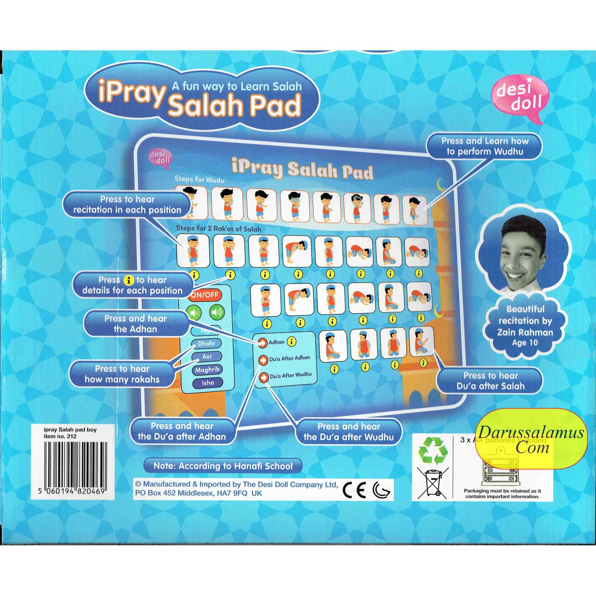 ipray Salah Pad For Boy ( A Fun Way To Learn Salah ) By Desi Doll Company、mySite、topwebapps