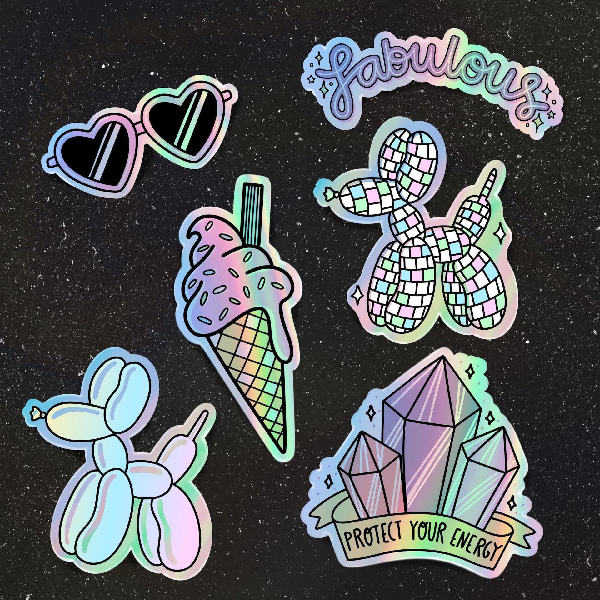  Holographic Sticker 6 Pack、mySite、elrpsem3k