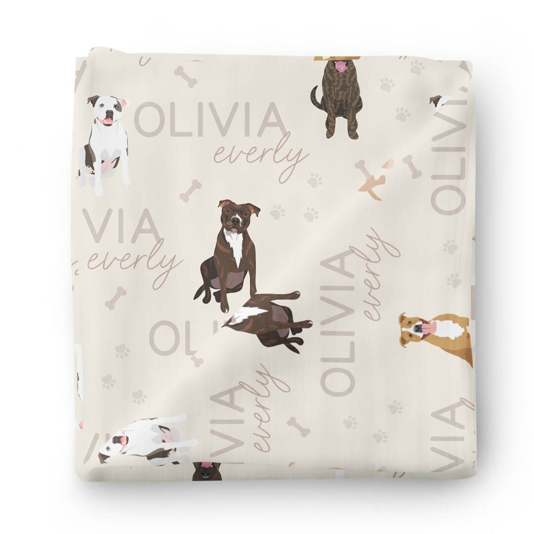  Personalized Baby Name Swaddle Blanket | Pit Bull、mySite、layawaytickets