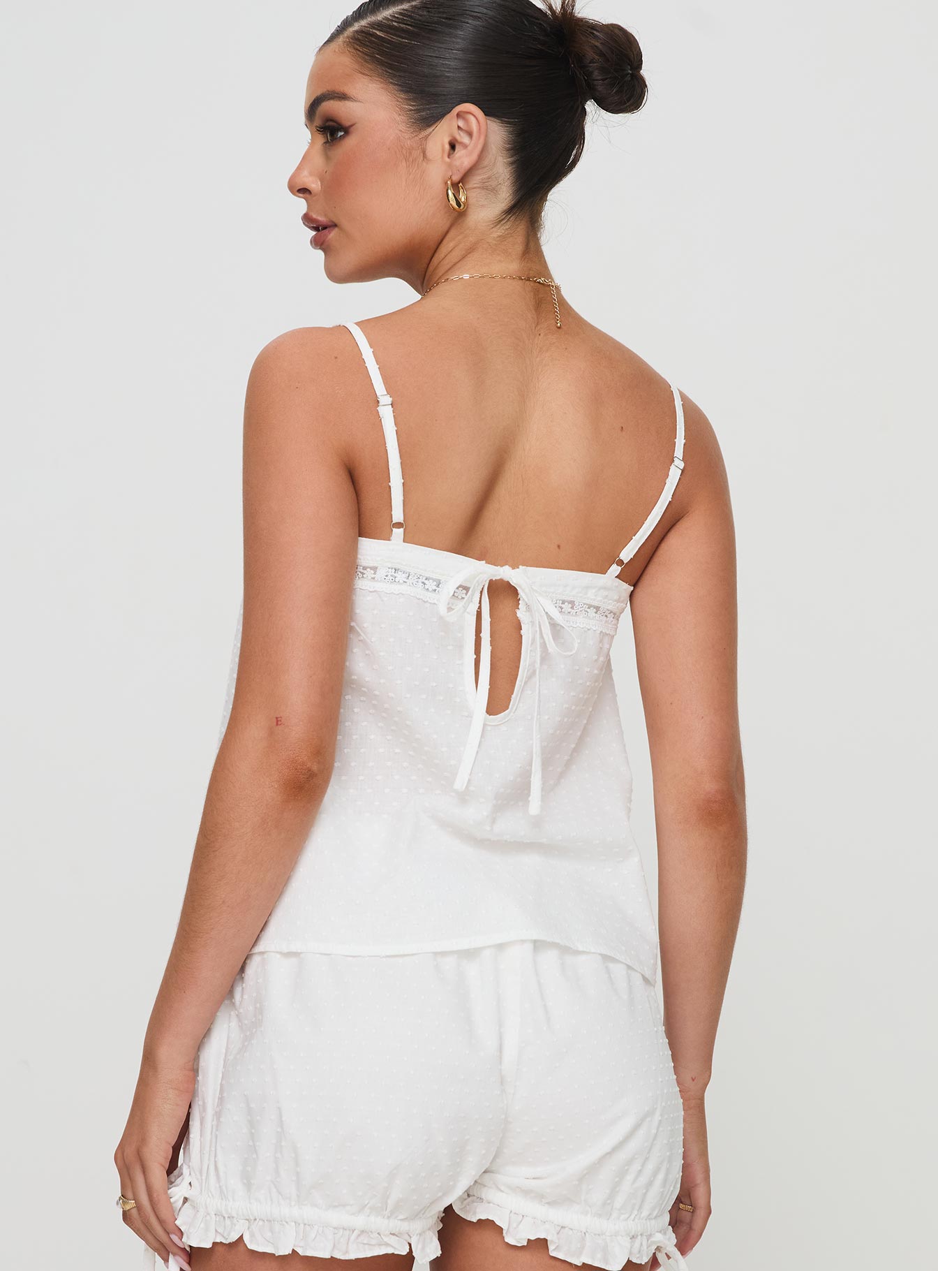 Invisible String Lace Sleep Top White、mySite、solidvoid