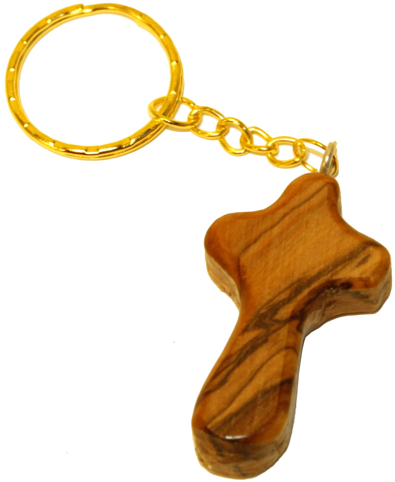  Olive Wood Comfort Holding Cross Key Chain - Cross is about 2.8 inches long、mySite、elrpsem3k